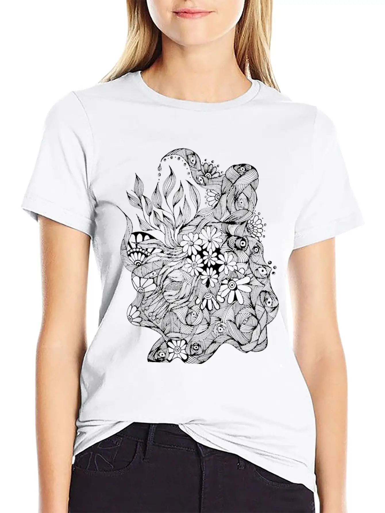 The Lined Design And The Vector Design. Essential Cotton Tee For Daily Outfits – Unisex Style