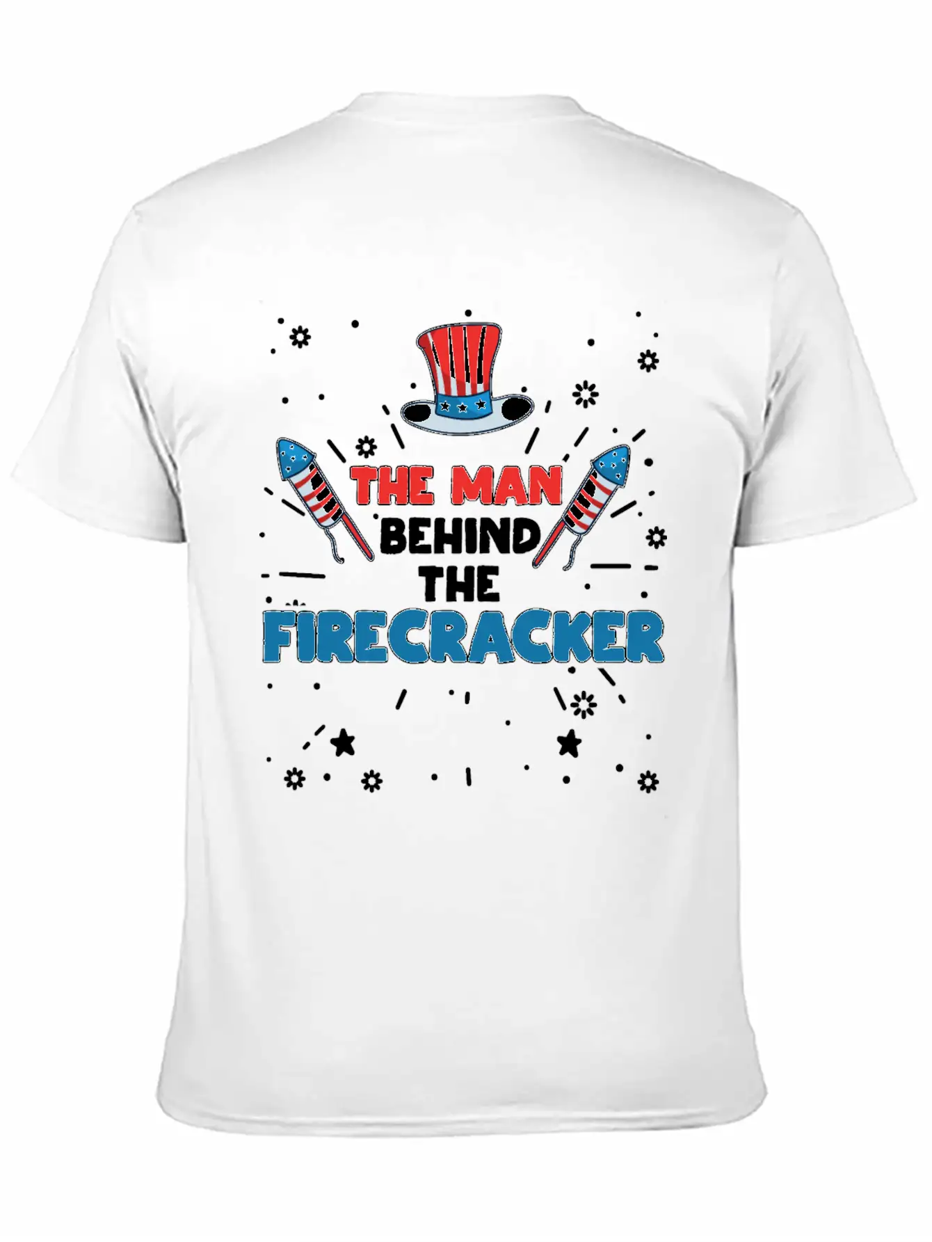 The Man Behind The Firecracker July 4th Fourth Soft Cotton Short Sleeve Tee – Unisex Wardrobe Staple