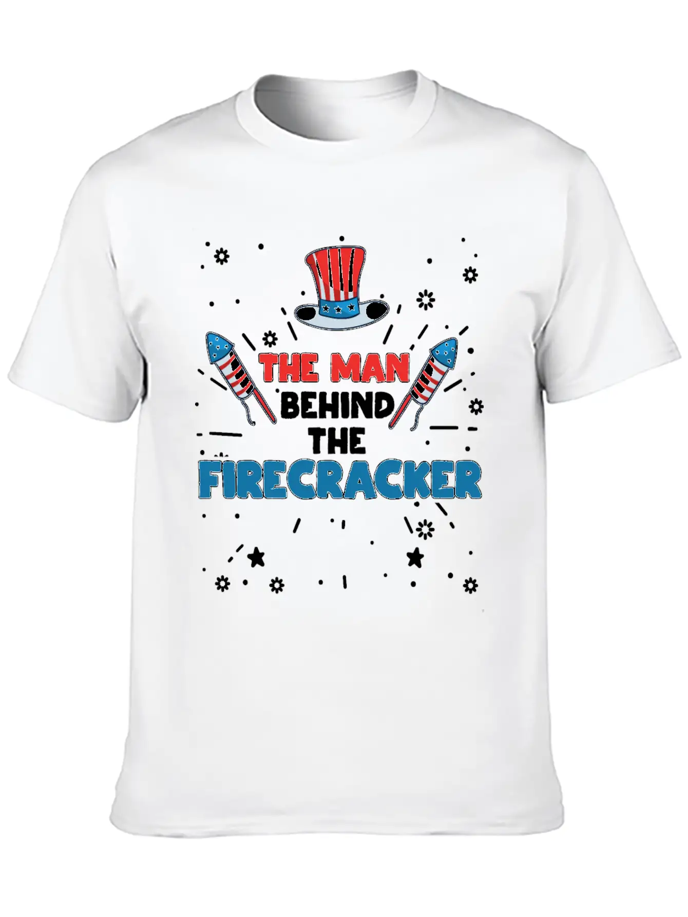 The Man Behind The Firecracker July 4th Fourth Soft Cotton Short Sleeve Tee – Unisex Wardrobe Staple