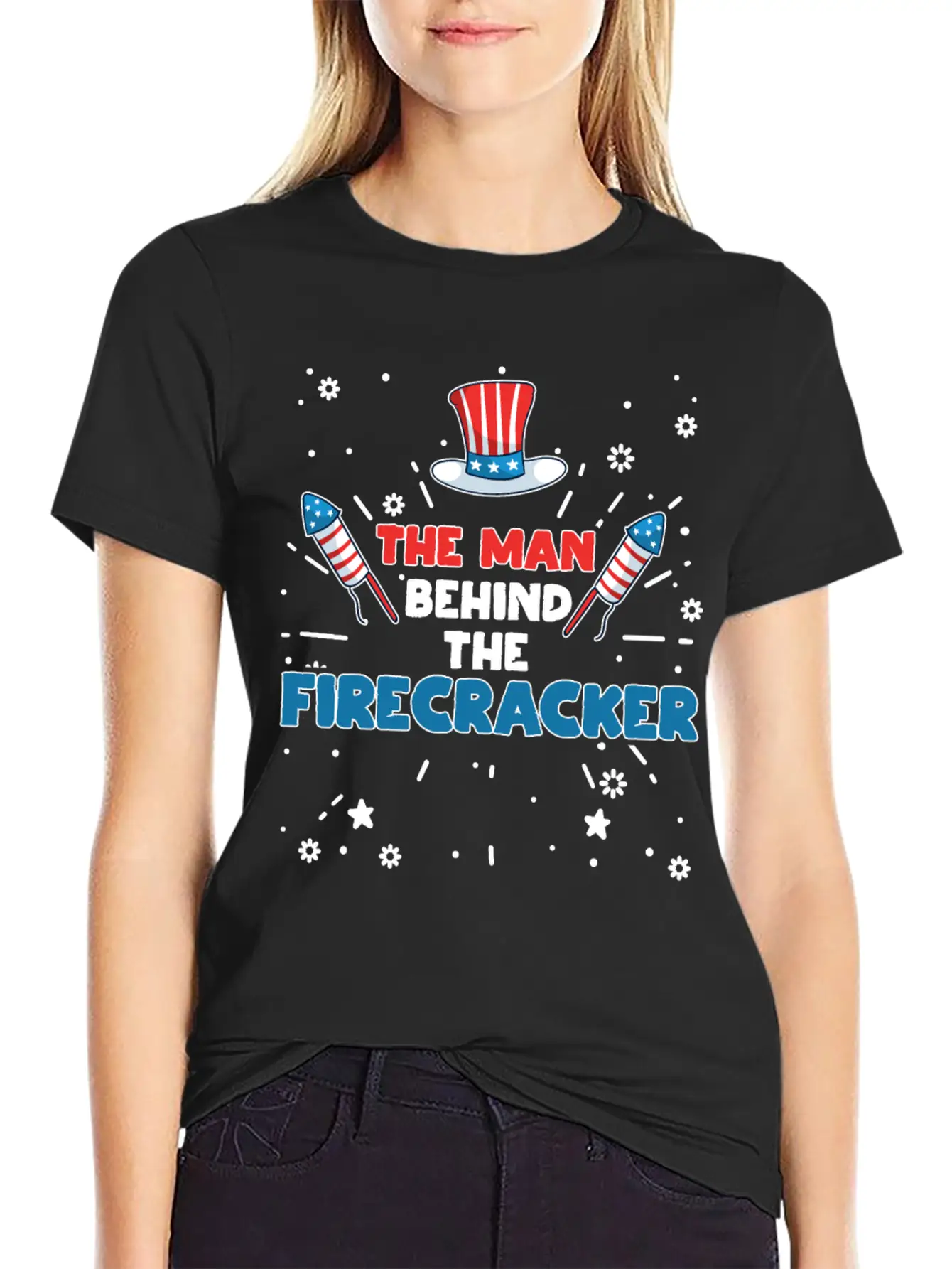 The Man Behind The Firecracker July 4th Fourth Soft Cotton Short Sleeve Tee – Unisex Wardrobe Staple