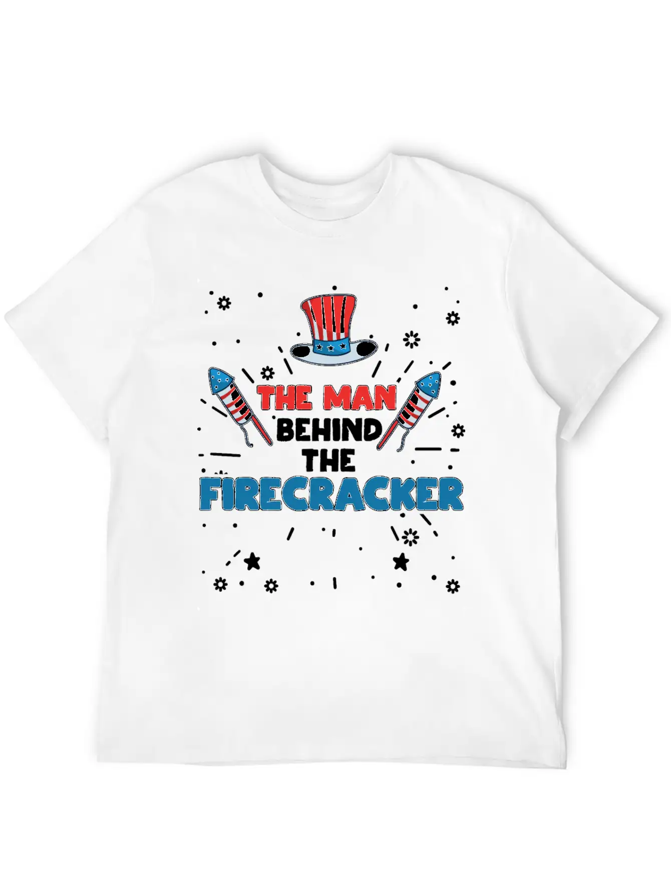 The Man Behind The Firecracker July 4th Fourth Soft Cotton Short Sleeve Tee – Unisex Wardrobe Staple