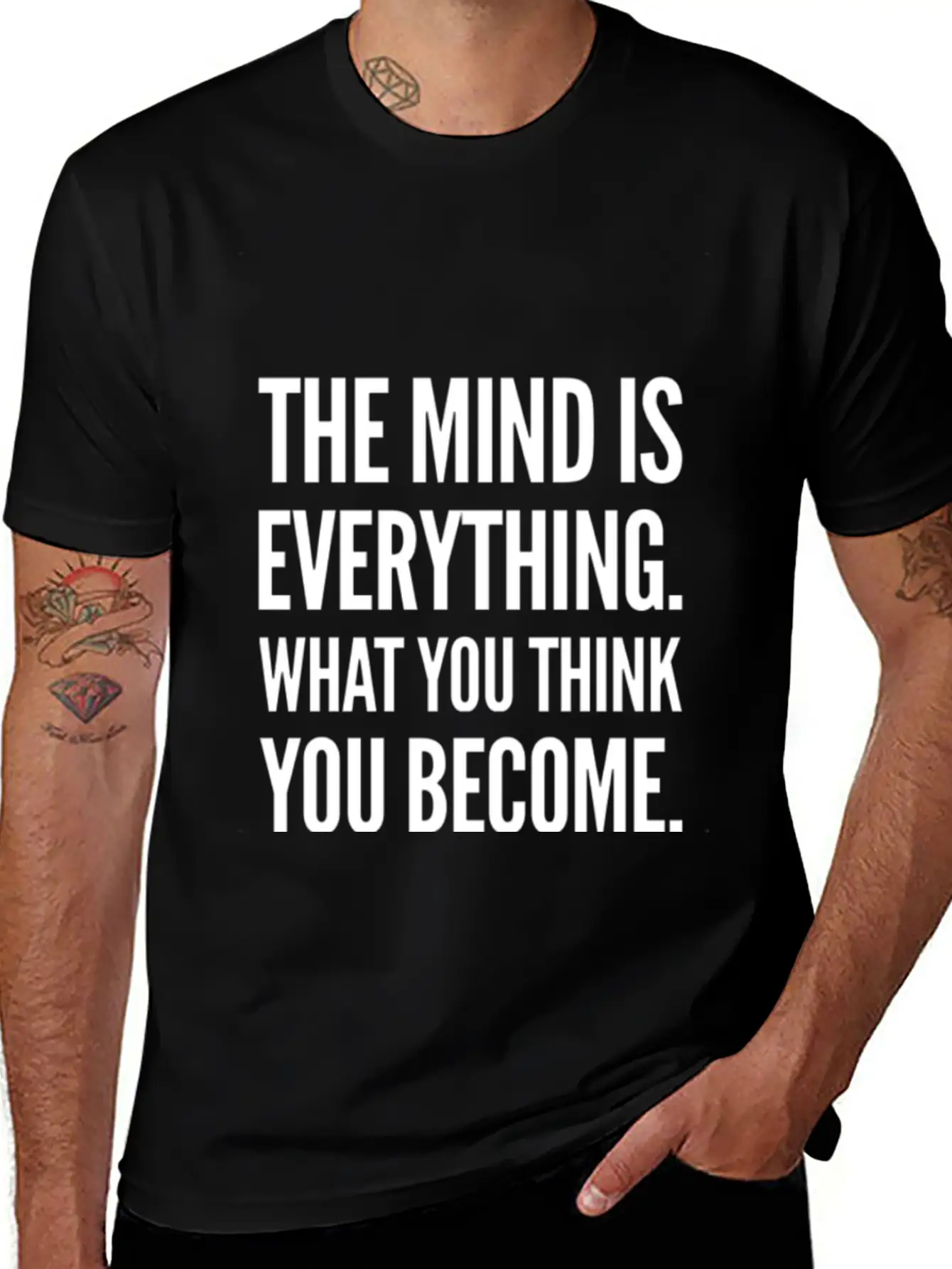 The Mind Is Everything Text Design Unisex Casual T-Shirt – Clean Design For Daily Comfort