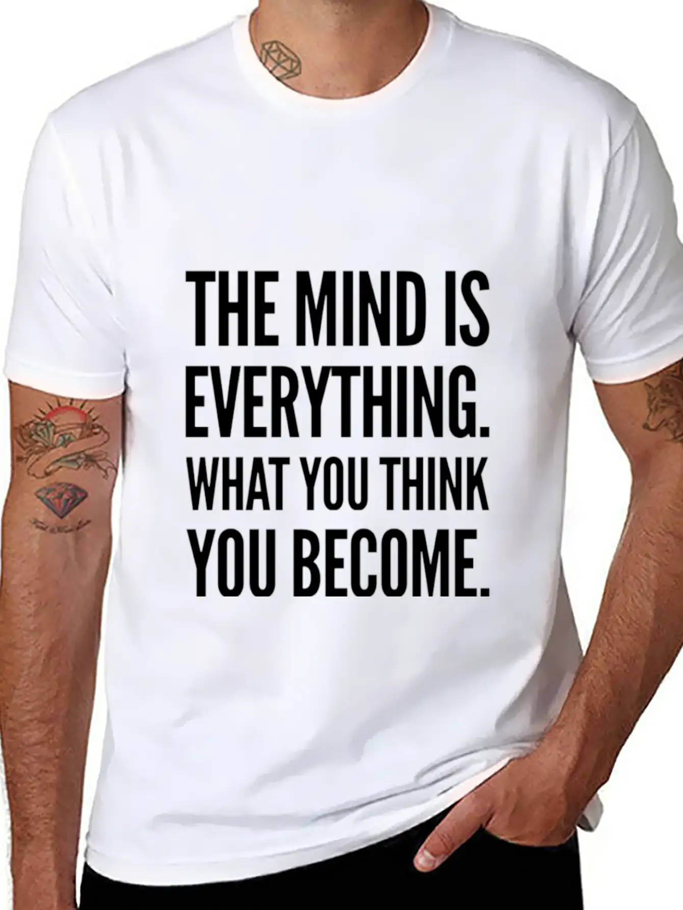 The Mind Is Everything Text Design Unisex Casual T-Shirt – Clean Design For Daily Comfort