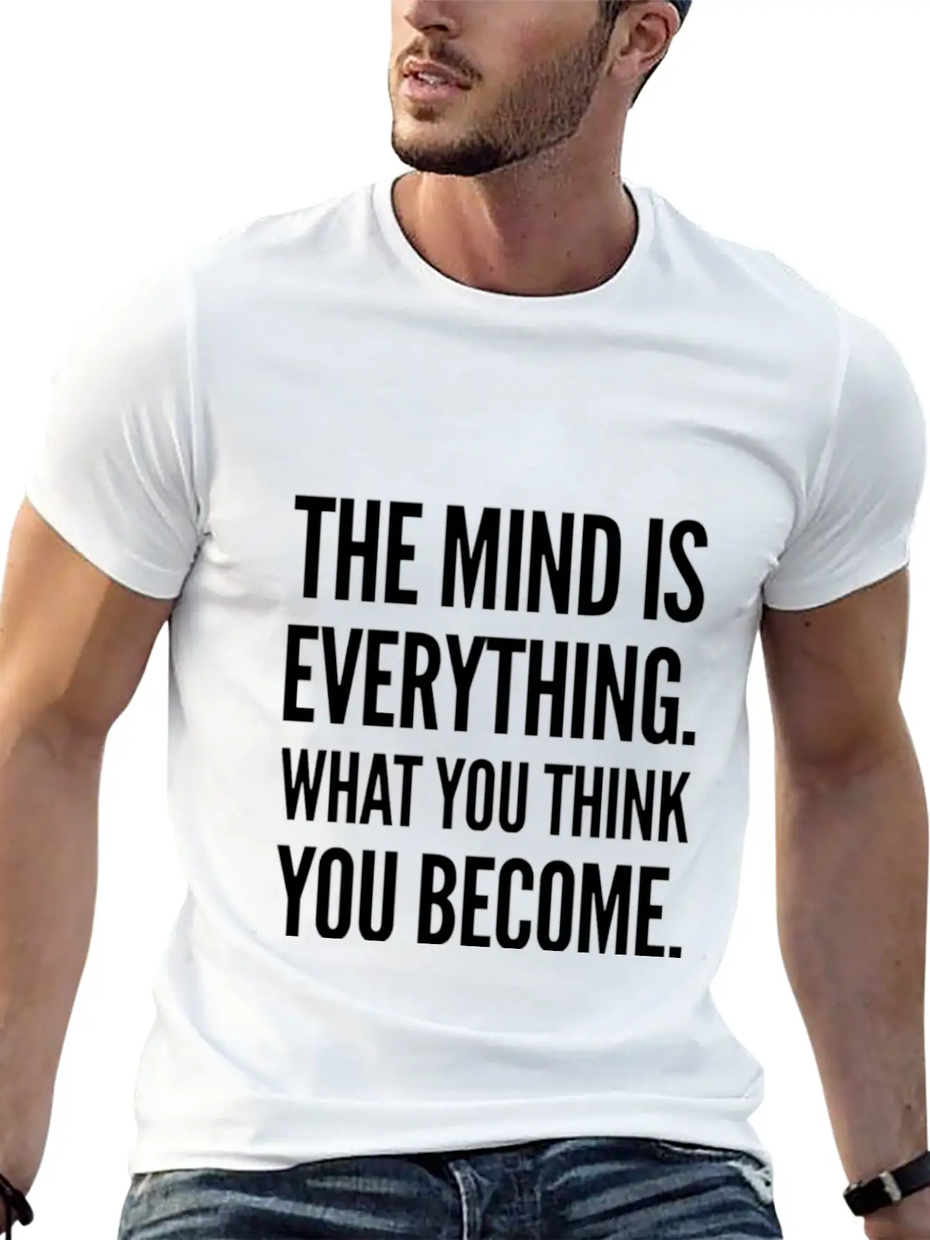 The Mind Is Everything Text Design Unisex Casual T-Shirt – Clean Design For Daily Comfort
