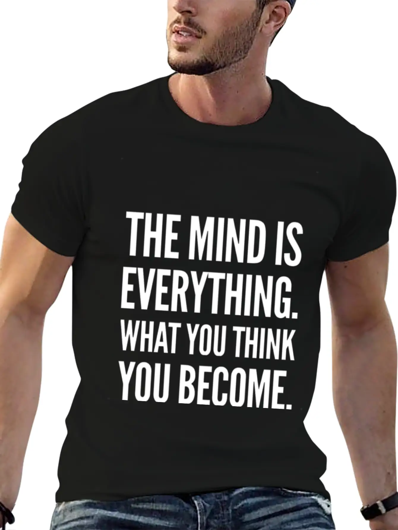 The Mind Is Everything Text Design Unisex Casual T-Shirt – Clean Design For Daily Comfort