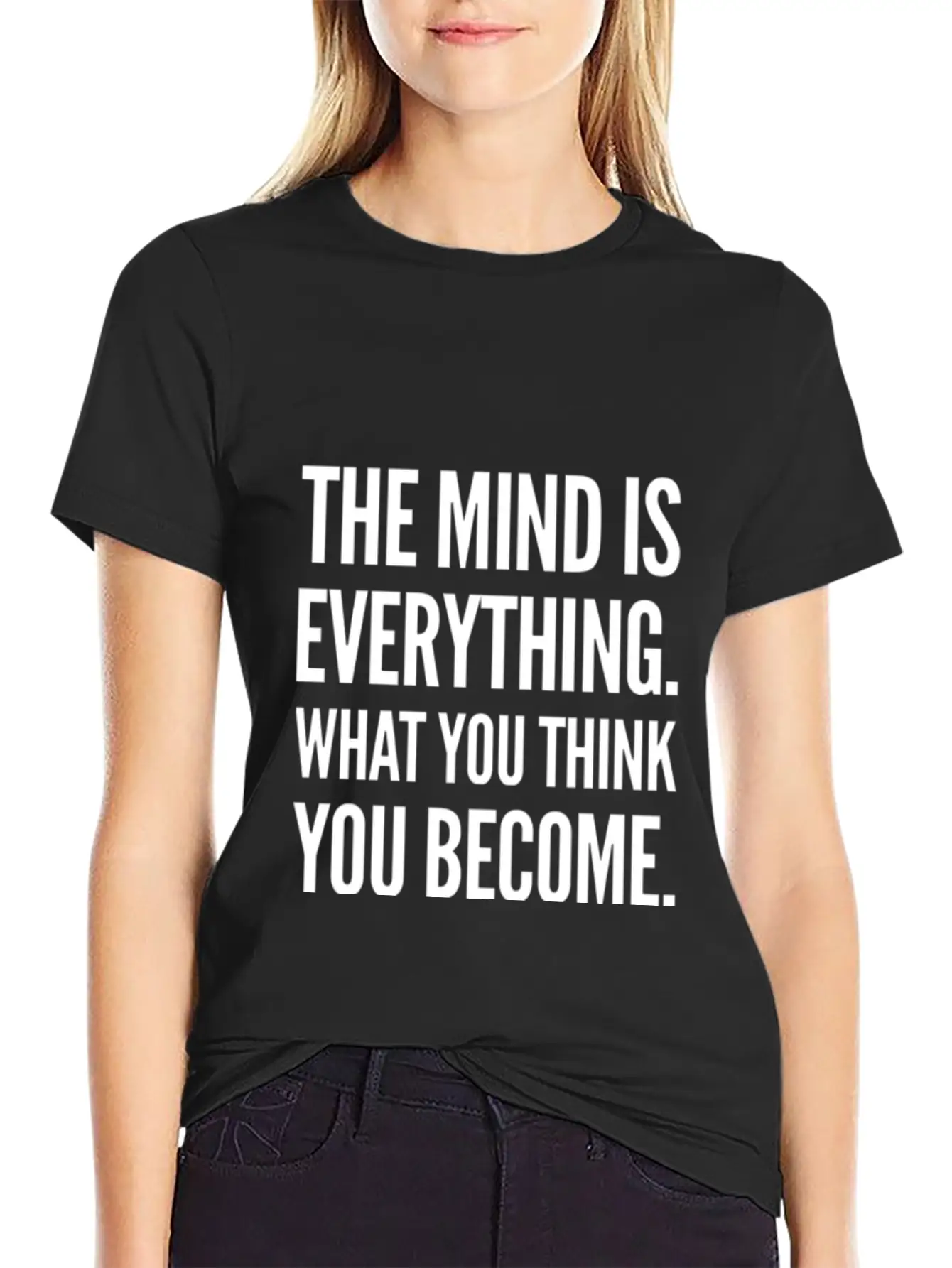 The Mind Is Everything Text Design Unisex Casual T-Shirt – Clean Design For Daily Comfort