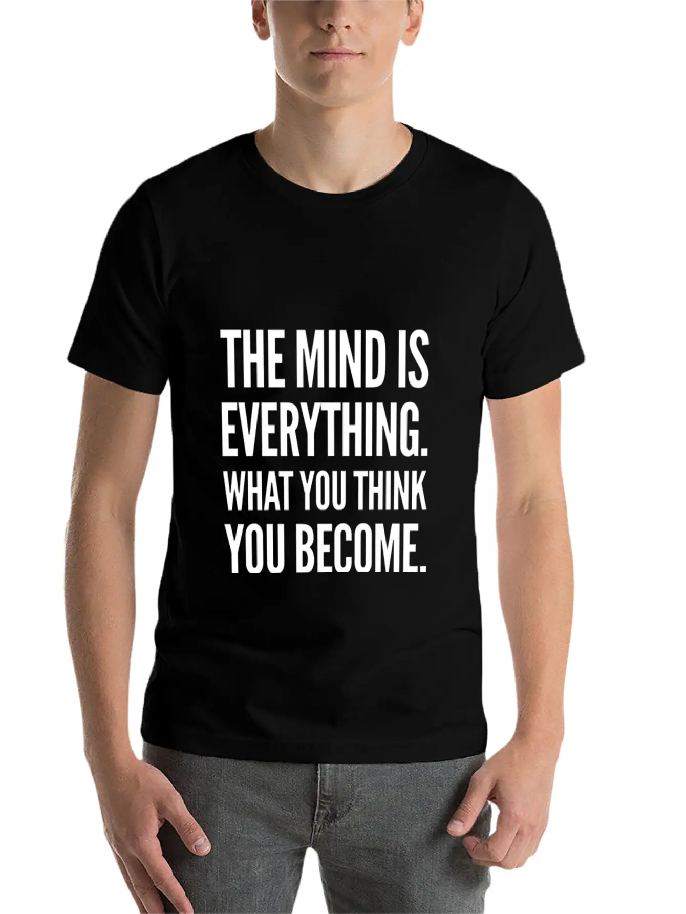The Mind Is Everything Text Design Unisex Casual T-Shirt – Clean Design For Daily Comfort
