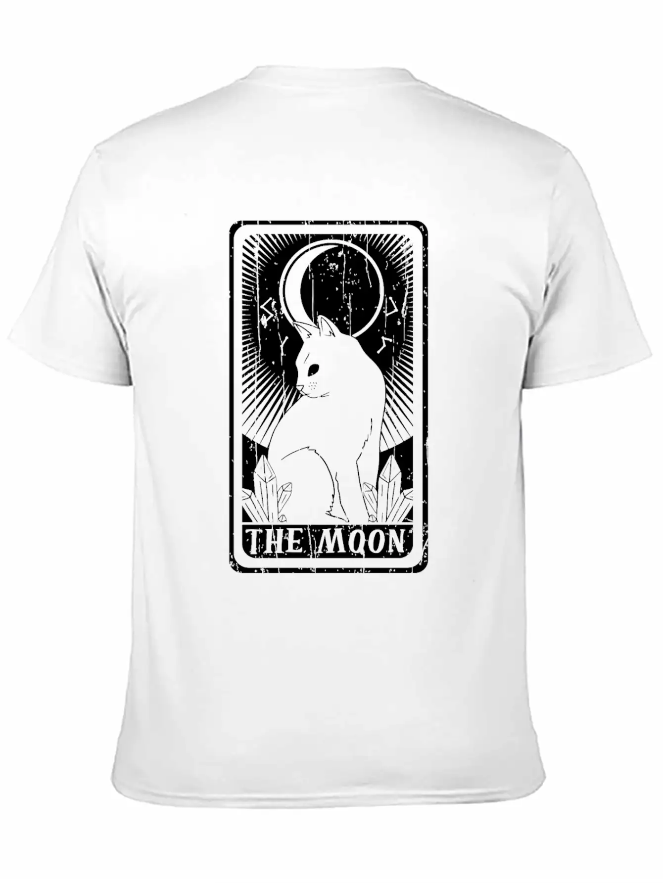 The Moon Witch Tarot Card Occult Cat Gothic Lightweight Cotton T-Shirt – Daily Comfort Graphic Shirt