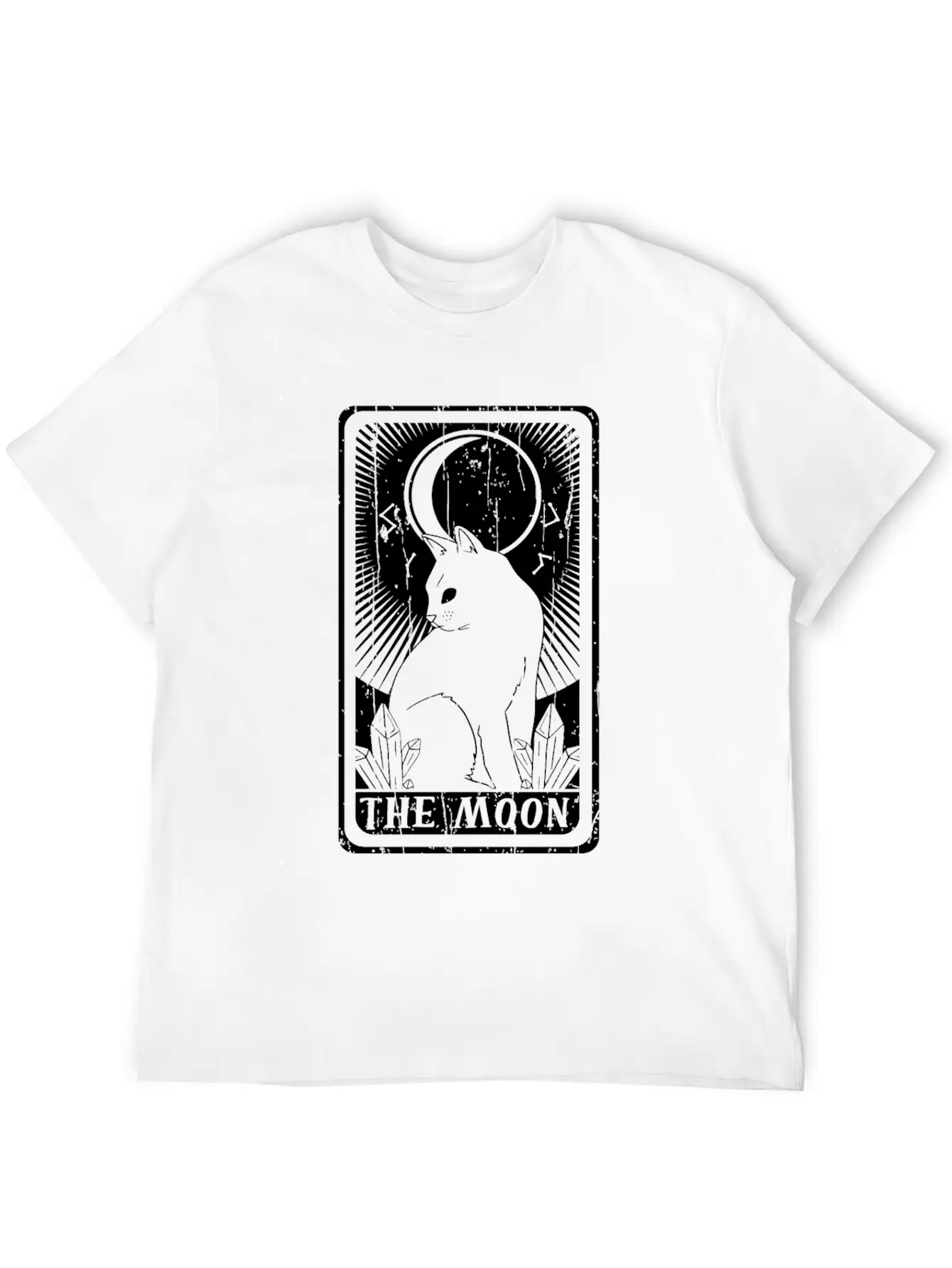 The Moon Witch Tarot Card Occult Cat Gothic Lightweight Cotton T-Shirt – Daily Comfort Graphic Shirt
