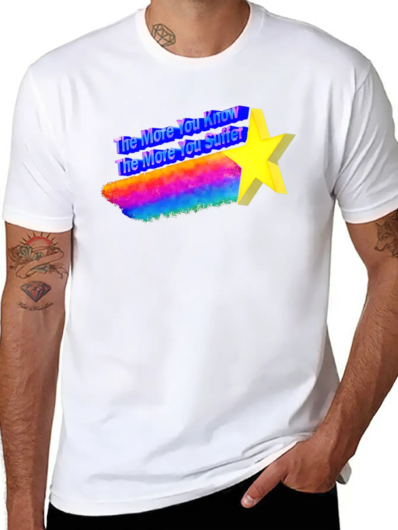 The More You Know The More You Suffer Modern Fit Casual T-Shirt ��� Clean And Versatile Design