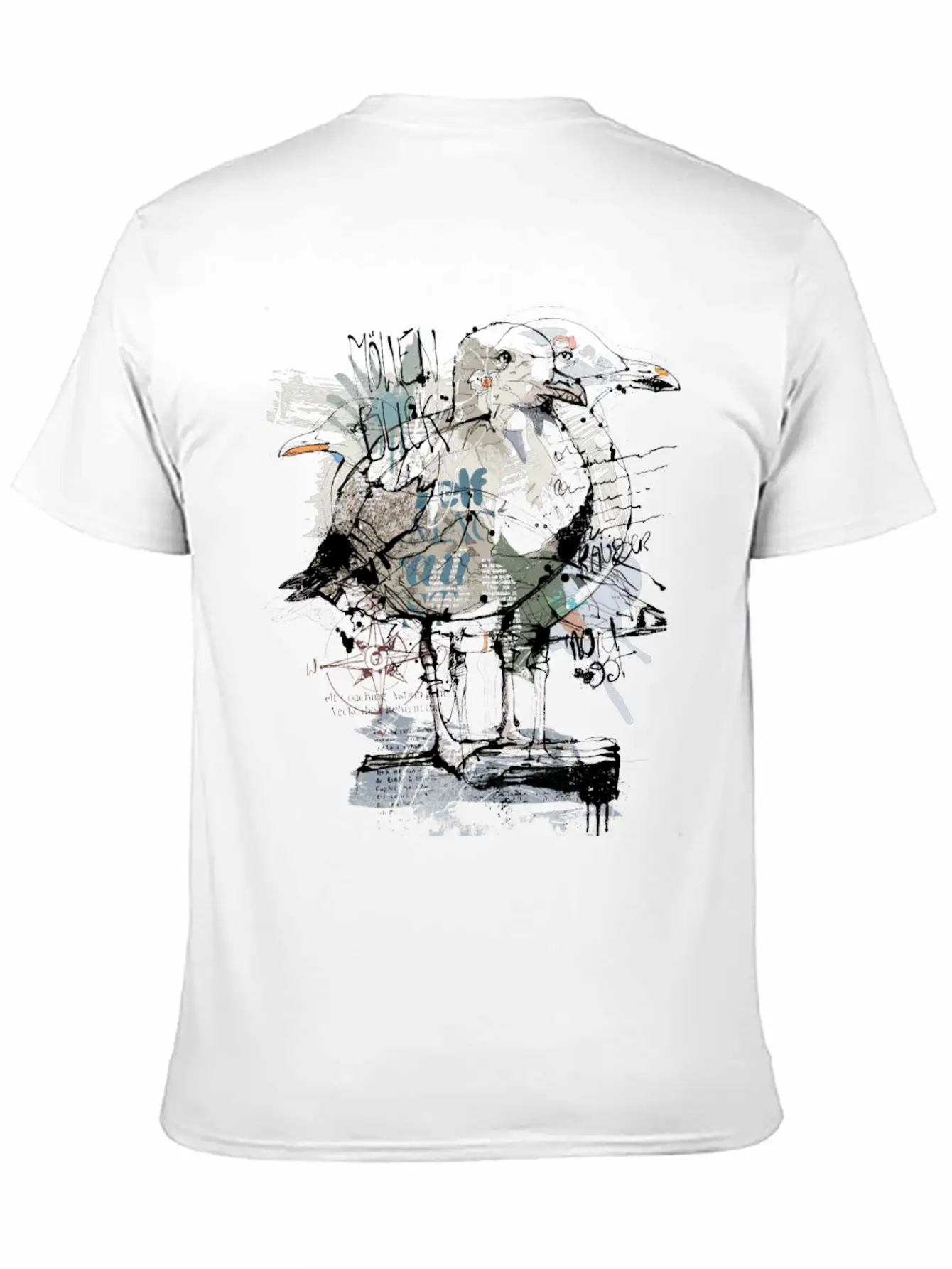 The Nervous Seagull Lightweight Cotton T-Shirt – Daily Comfort Graphic Shirt