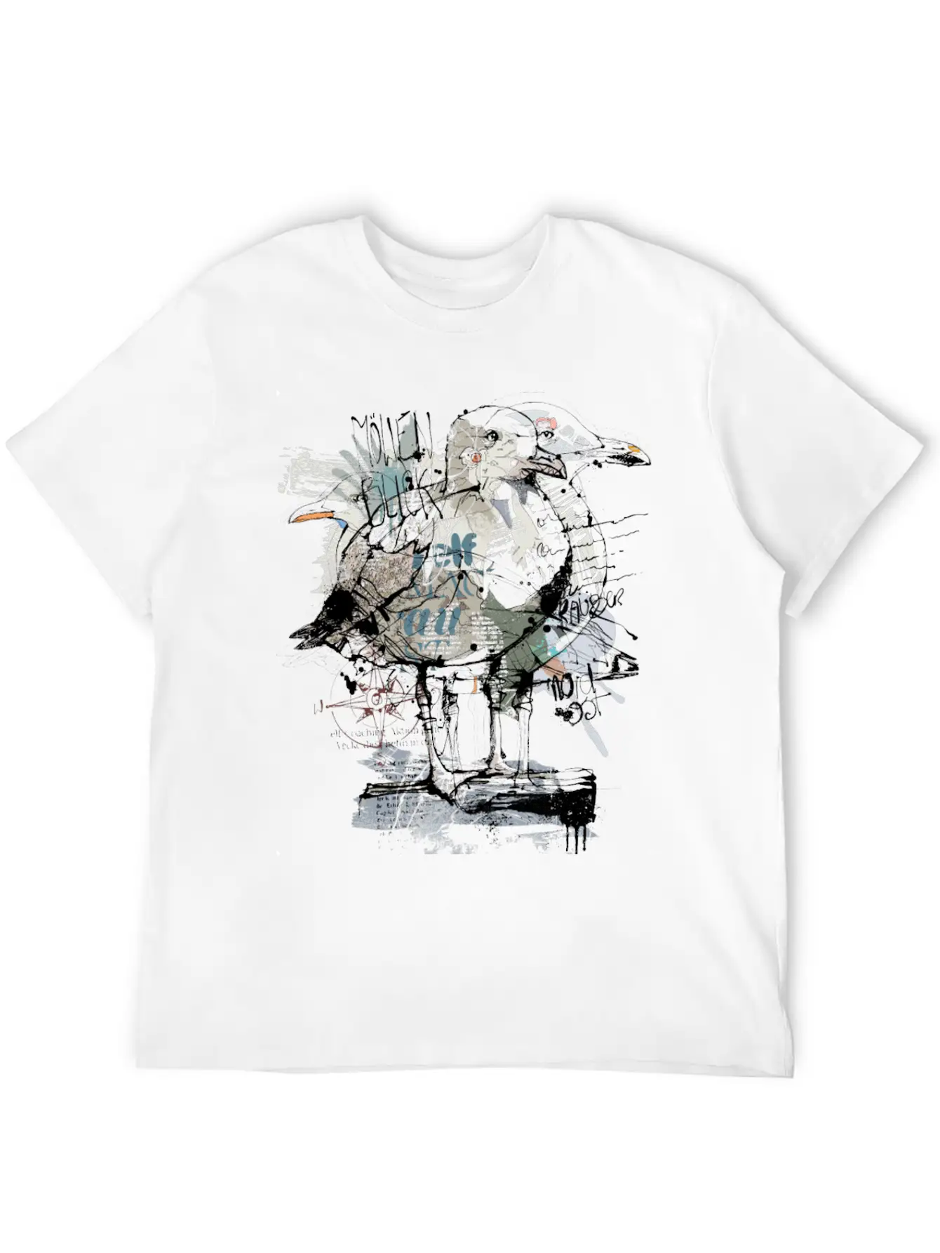 The Nervous Seagull Lightweight Cotton T-Shirt – Daily Comfort Graphic Shirt