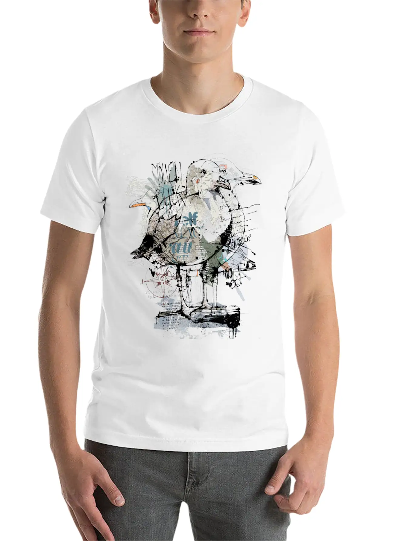 The Nervous Seagull Lightweight Cotton T-Shirt – Daily Comfort Graphic Shirt