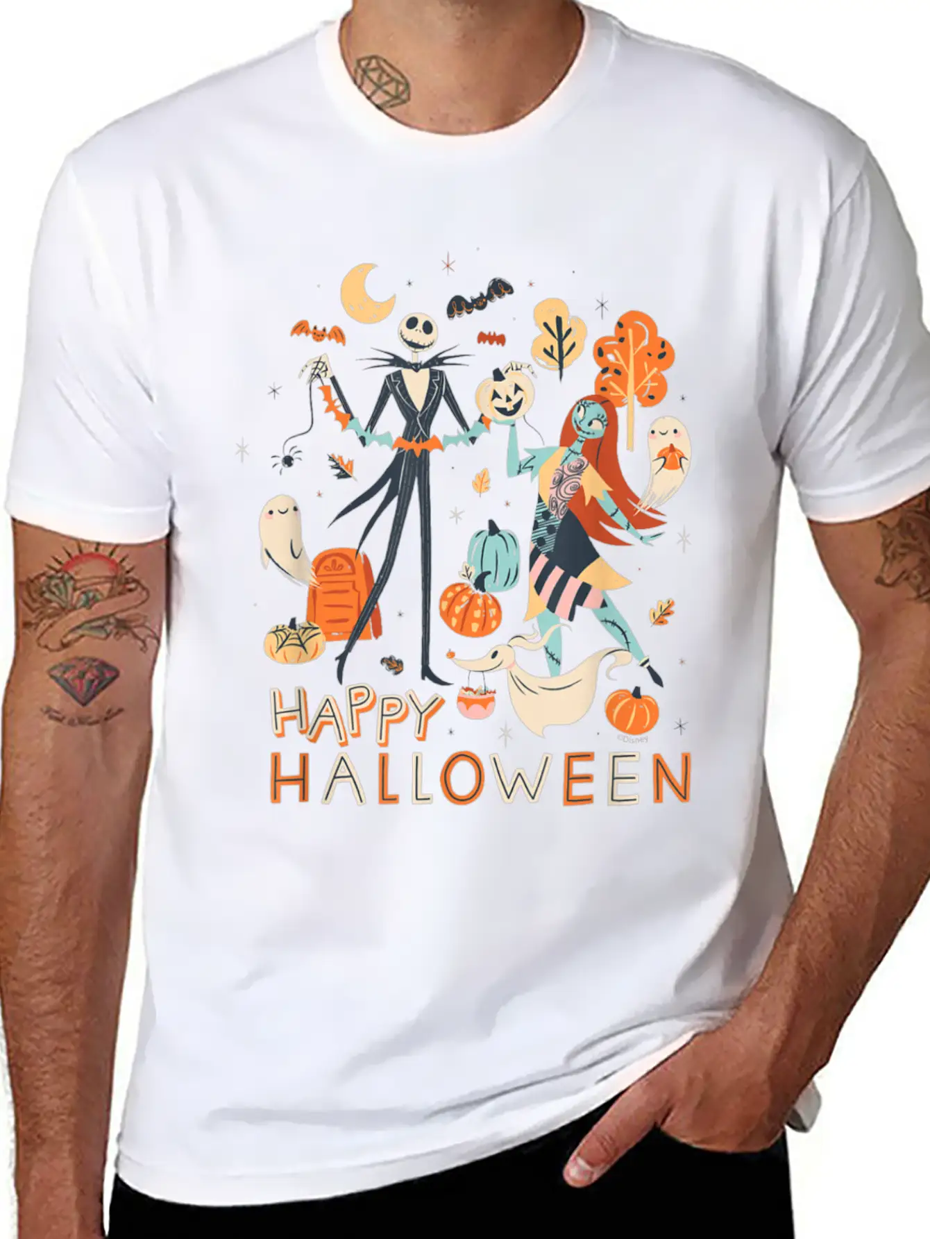 The Nightmare Christmas Jack Sally Halloween Classic Fit Graphic Tee For Daily Comfort – Unisex Cotton Shirt