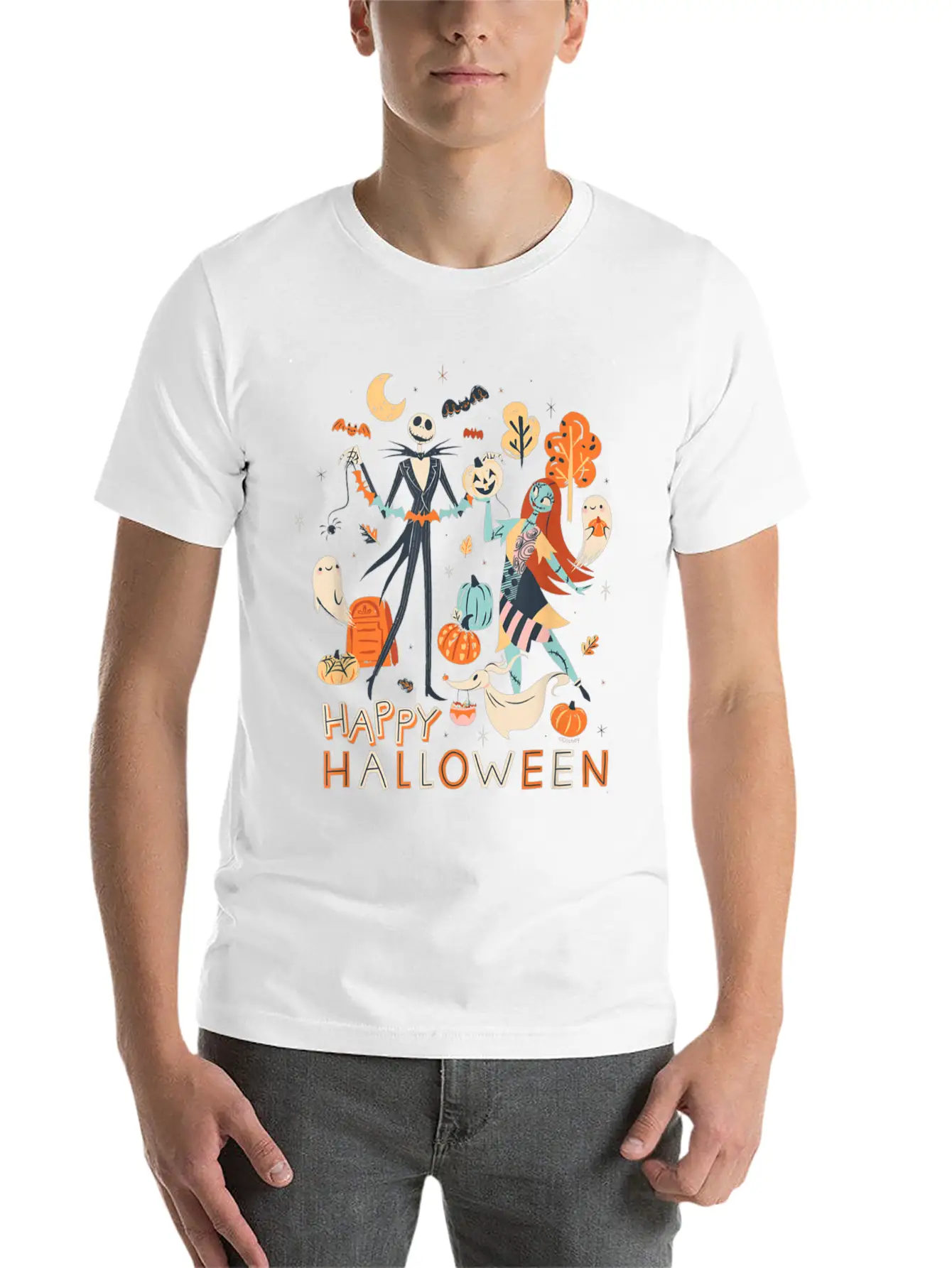 The Nightmare Christmas Jack Sally Halloween Classic Fit Graphic Tee For Daily Comfort – Unisex Cotton Shirt