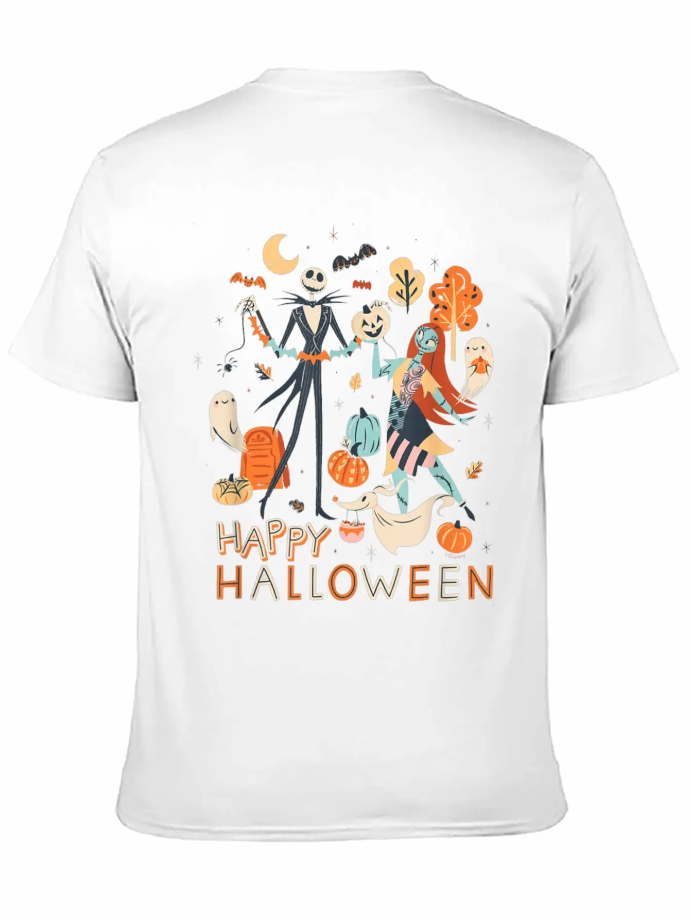 The Nightmare Christmas Jack Sally Halloween Classic Fit Graphic Tee For Daily Comfort – Unisex Cotton Shirt