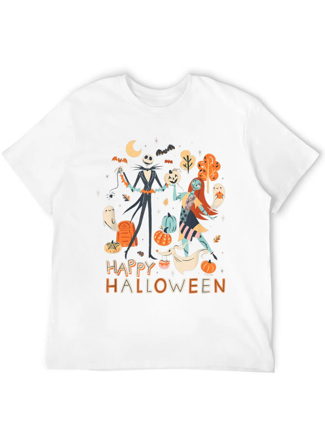 The Nightmare Christmas Jack Sally Halloween Classic Fit Graphic Tee For Daily Comfort – Unisex Cotton Shirt