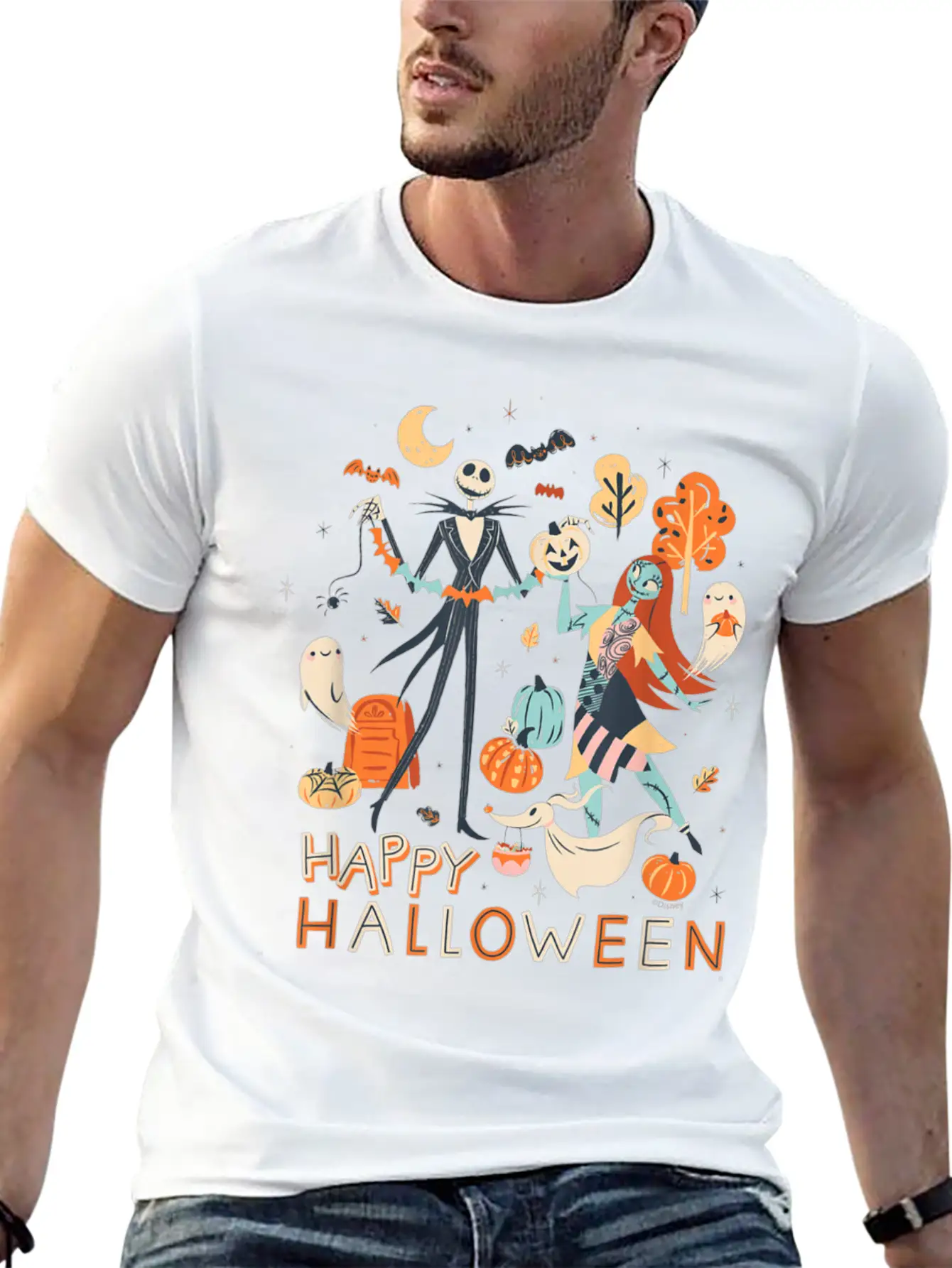 The Nightmare Christmas Jack Sally Halloween Classic Fit Graphic Tee For Daily Comfort – Unisex Cotton Shirt
