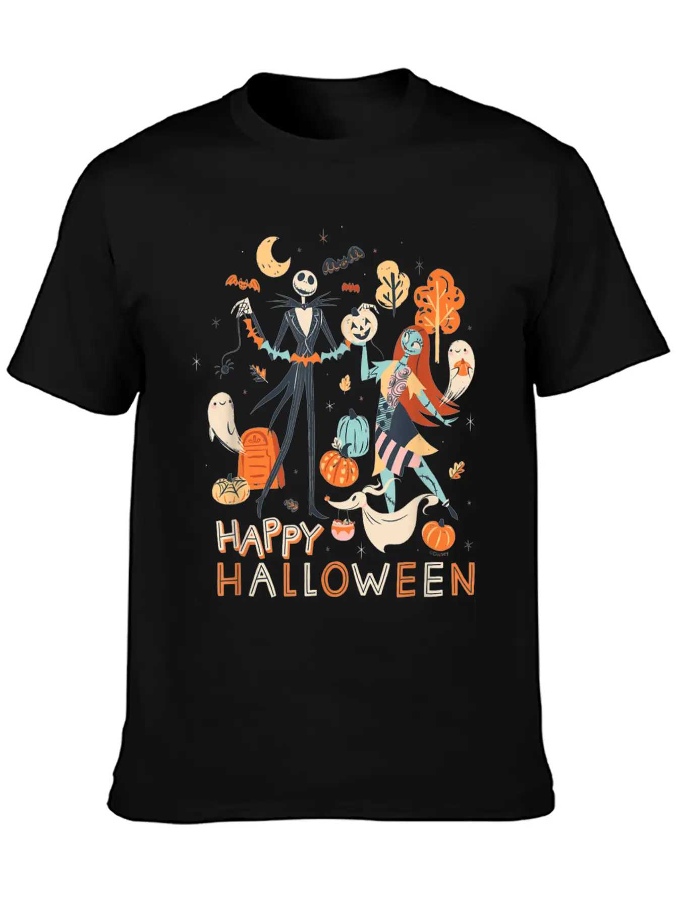 The Nightmare Christmas Jack Sally Halloween Classic Fit Graphic Tee For Daily Comfort – Unisex Cotton Shirt