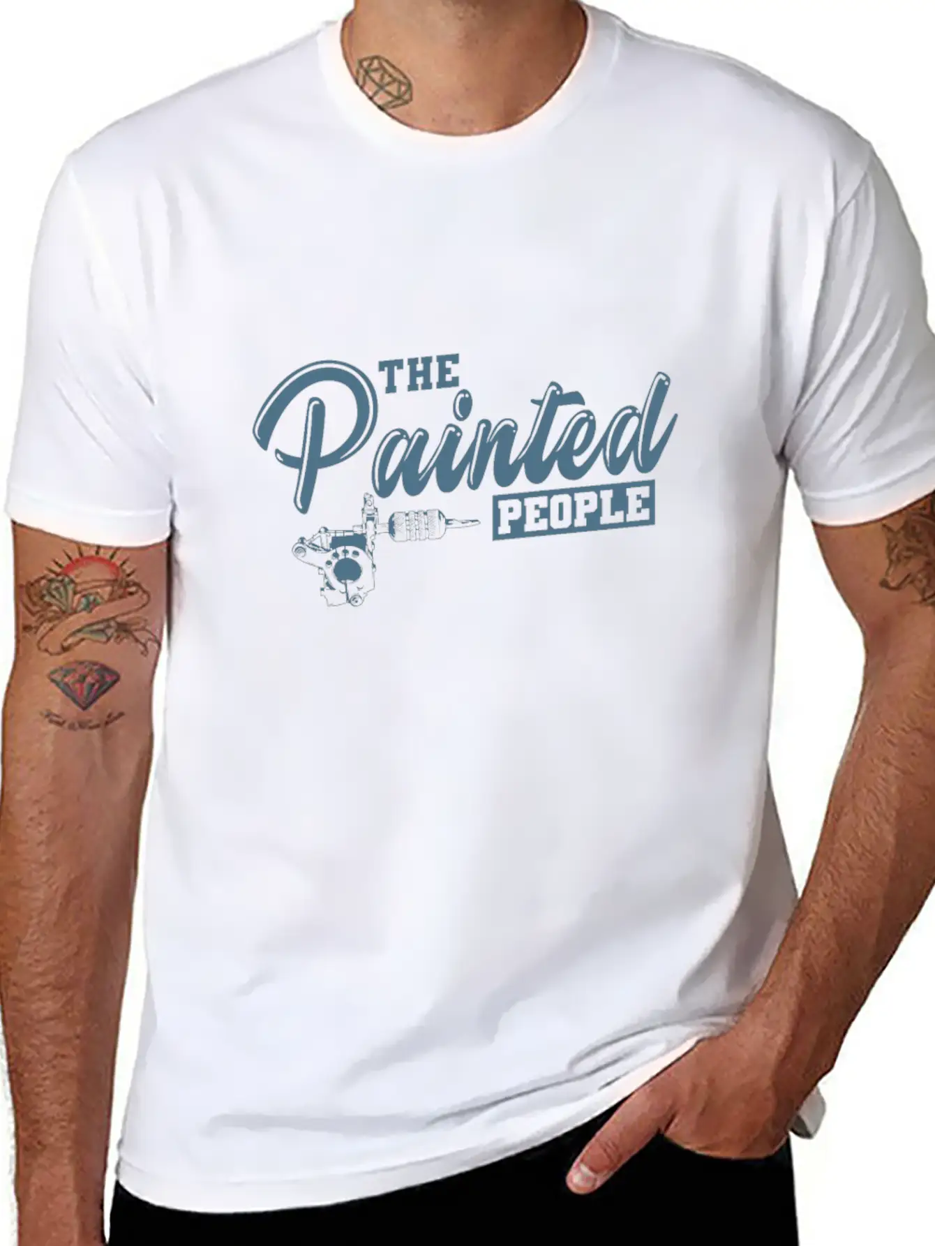 The Painted People Tattoo Color Lightweight Cotton T-Shirt – Daily Comfort Graphic Shirt