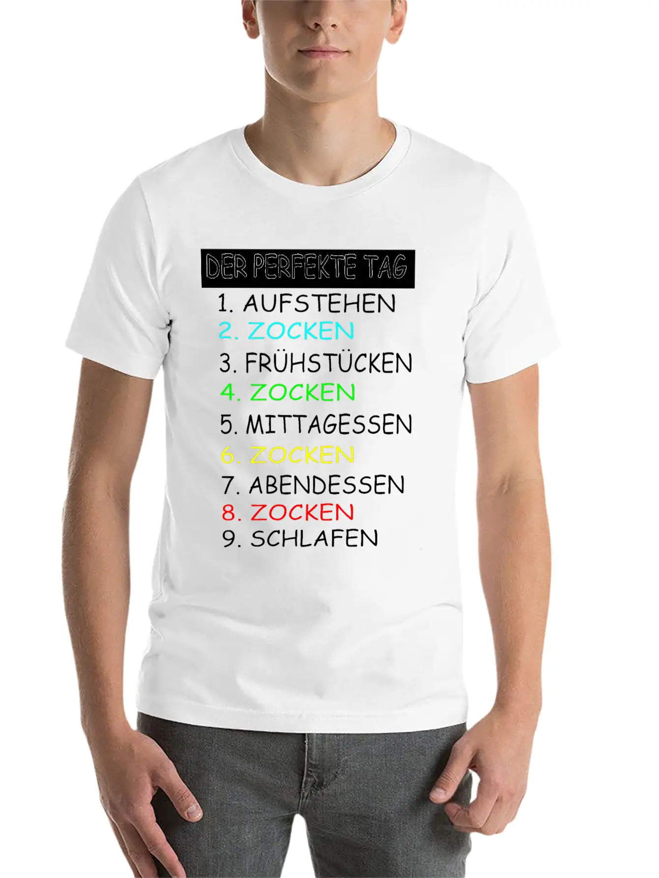 The Perfect Day Of Gaming Gamer Gaming Soft Cotton Short Sleeve Tee – Unisex Wardrobe Staple