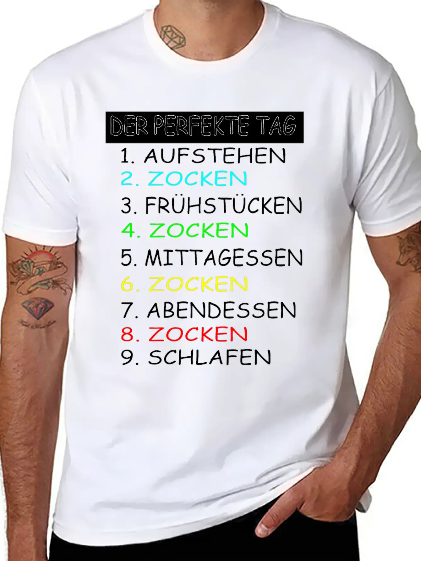 The Perfect Day Of Gaming Gamer Gaming Soft Cotton Short Sleeve Tee – Unisex Wardrobe Staple