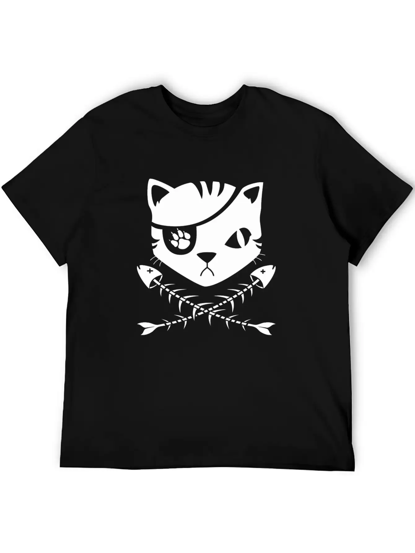 The Pirate Flag Cat Modern Fit Casual T-Shirt – Clean And Versatile Design