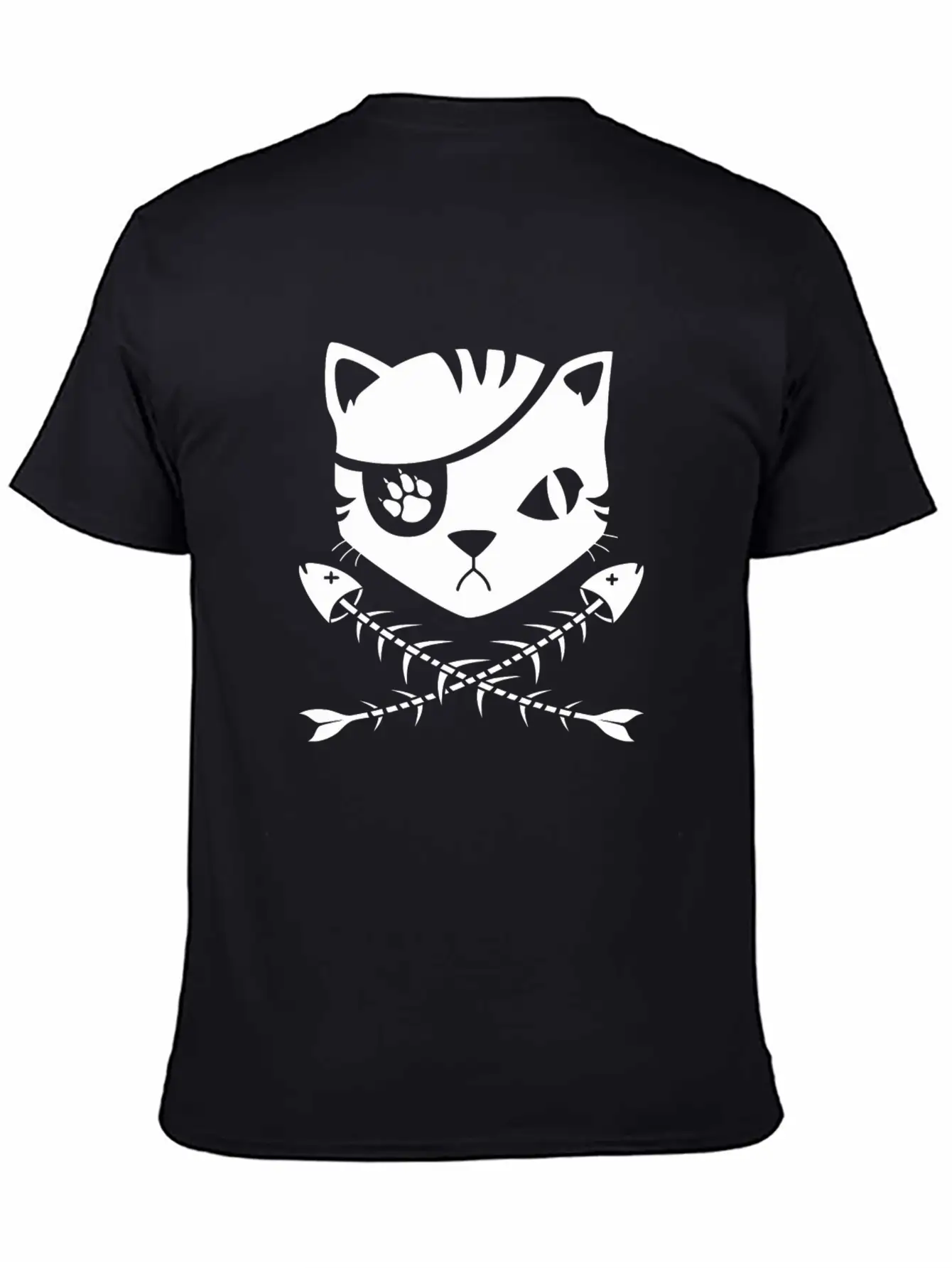 The Pirate Flag Cat Modern Fit Casual T-Shirt – Clean And Versatile Design