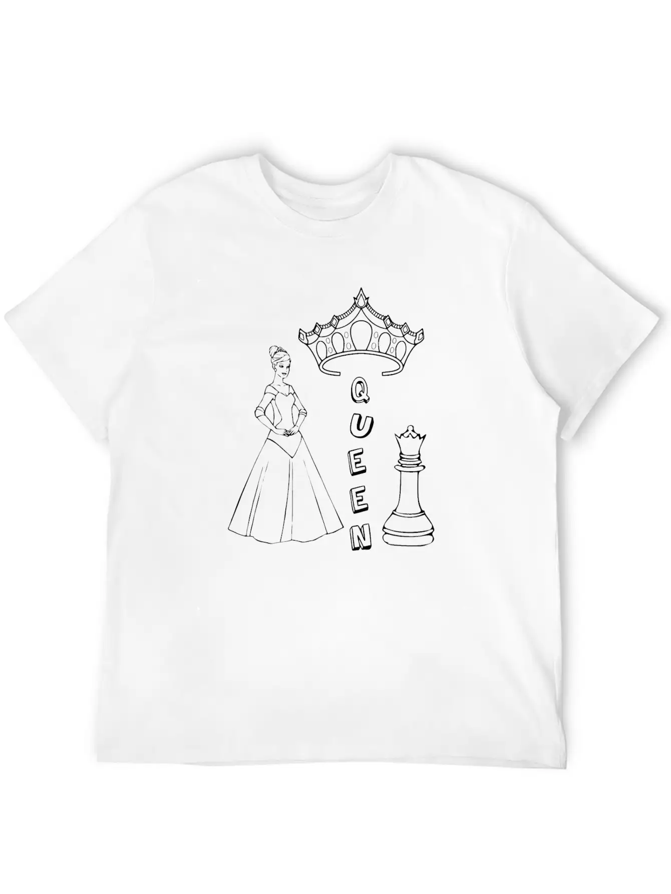 The Queen Character In Chess Unisex Casual T-Shirt – Clean Design For Daily Comfort