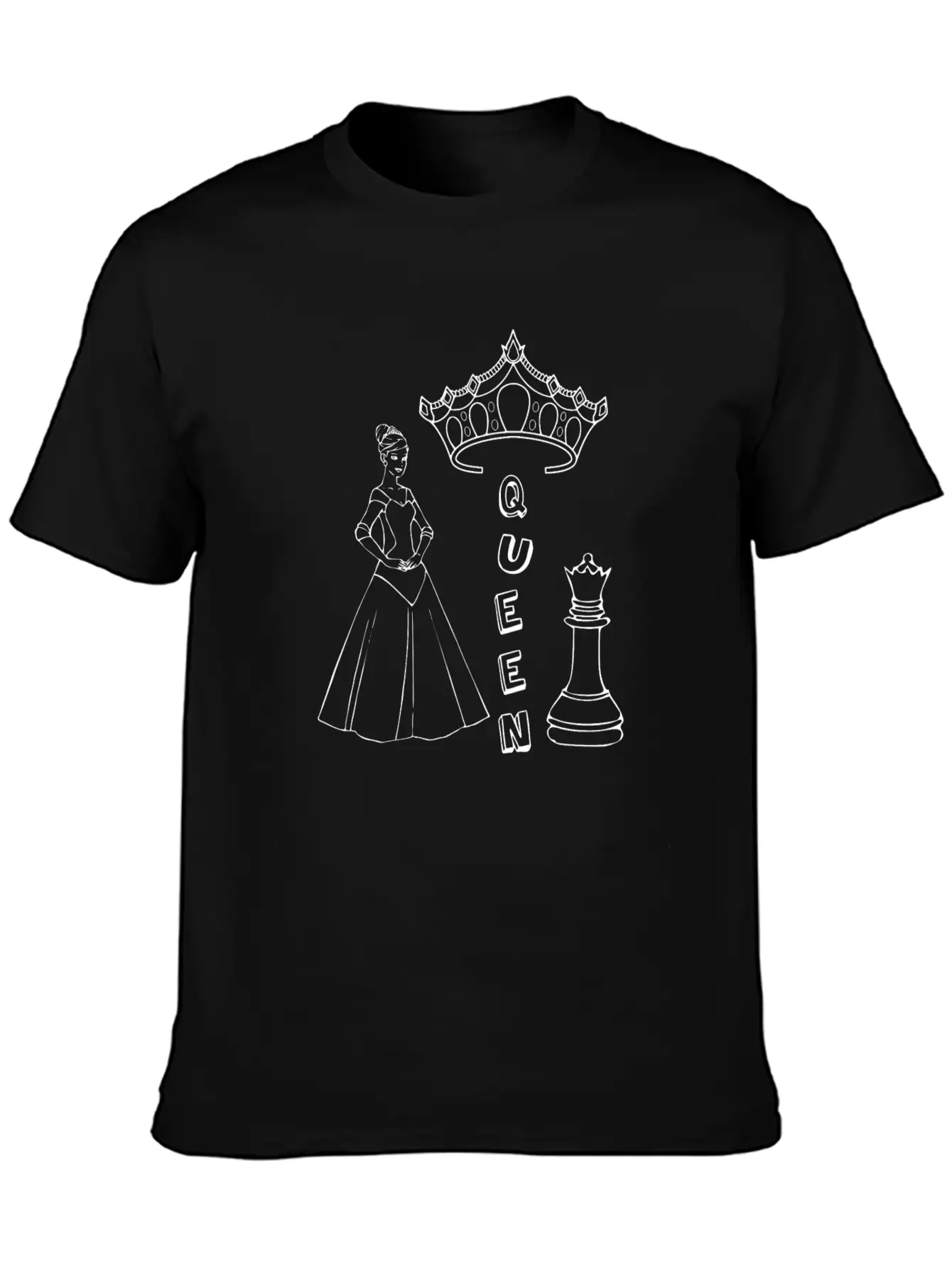 The Queen Character In Chess Unisex Casual T-Shirt – Clean Design For Daily Comfort