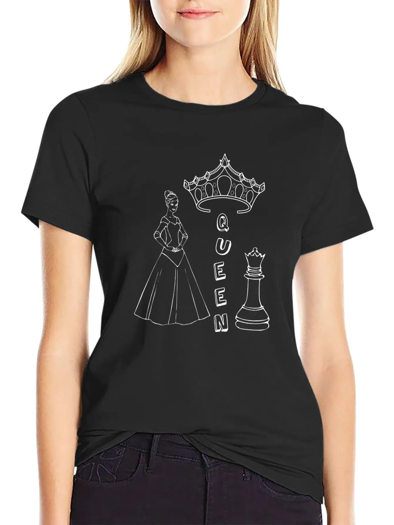 The Queen Character In Chess Unisex Casual T-Shirt – Clean Design For Daily Comfort