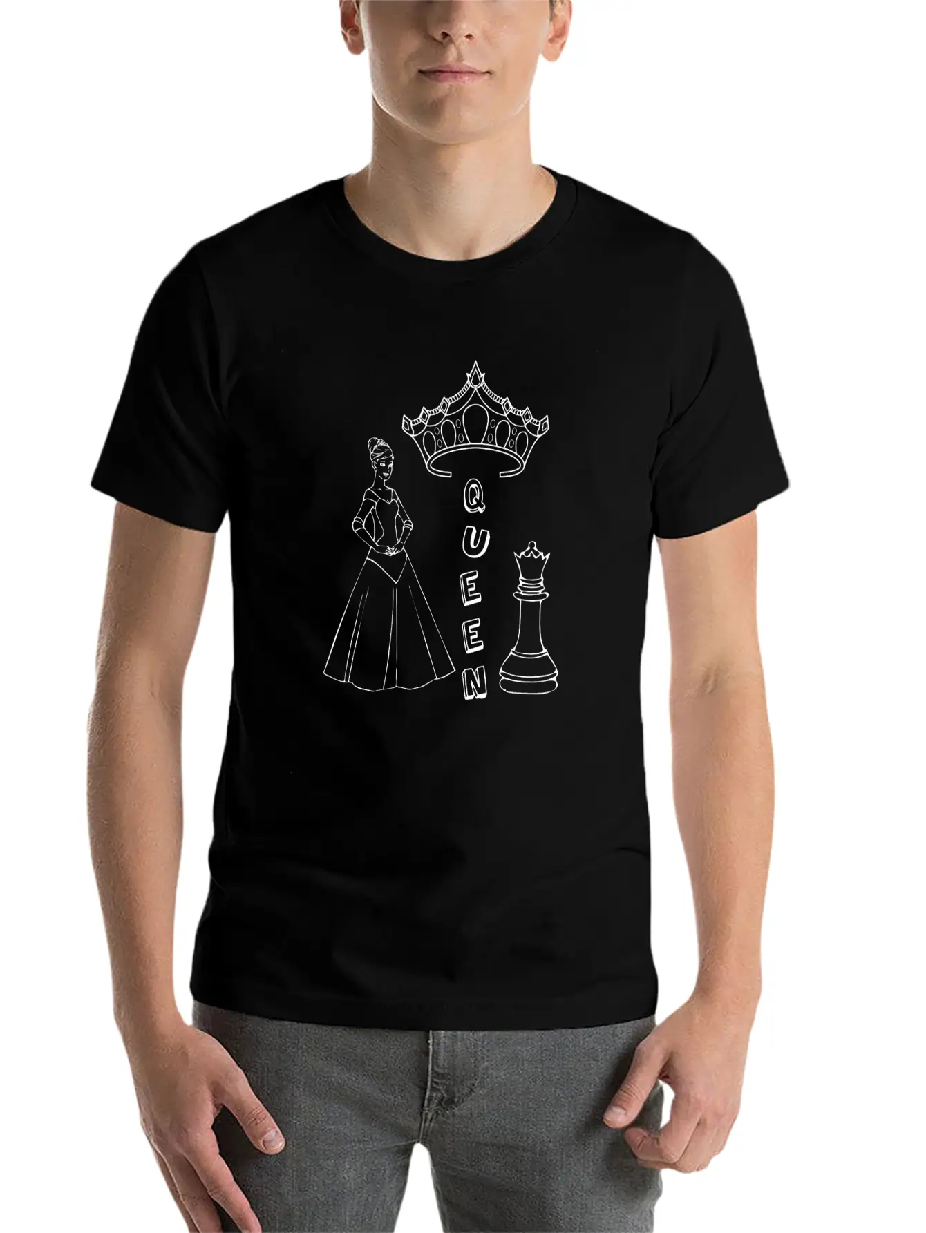 The Queen Character In Chess Unisex Casual T-Shirt – Clean Design For Daily Comfort
