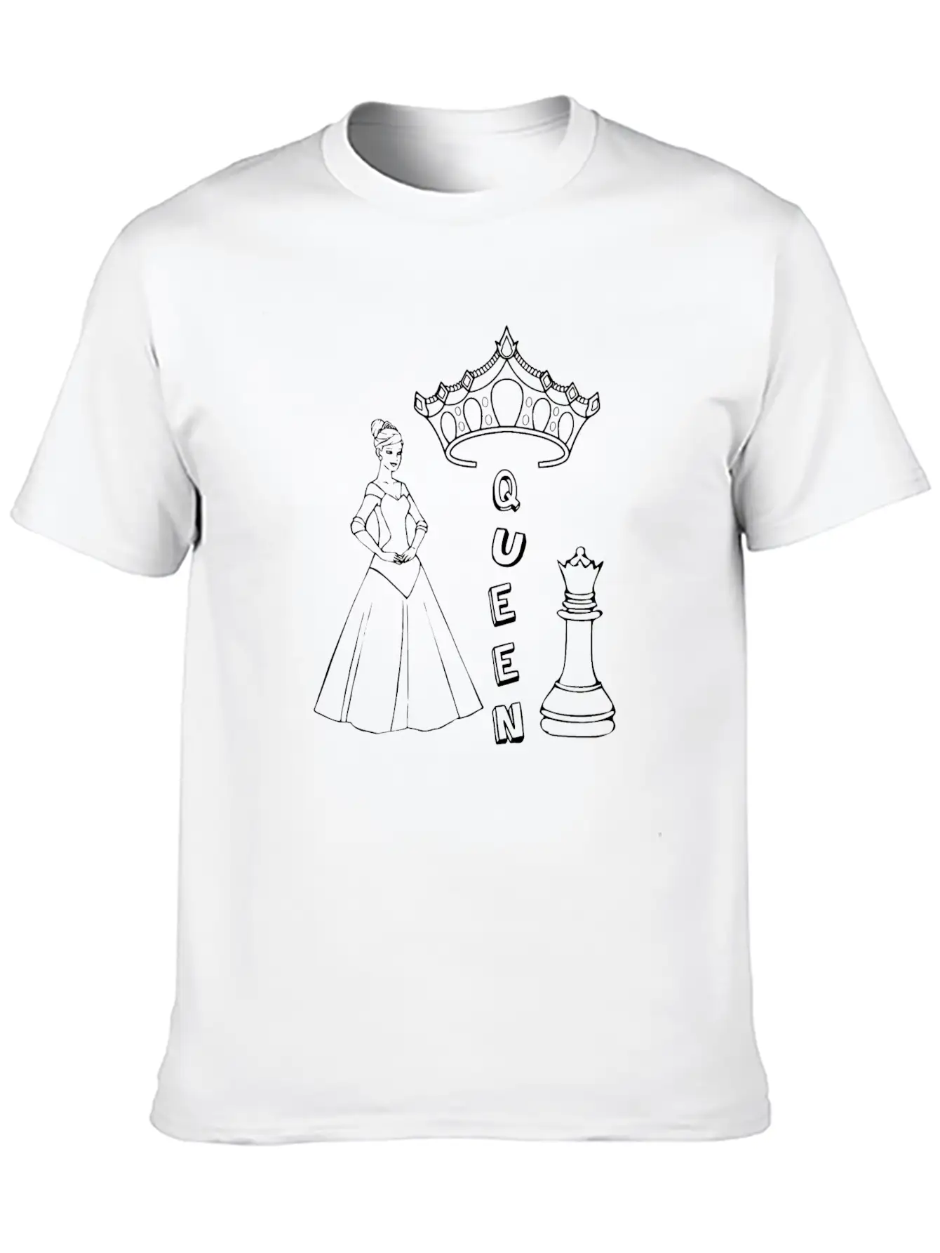 The Queen Character In Chess Unisex Casual T-Shirt – Clean Design For Daily Comfort