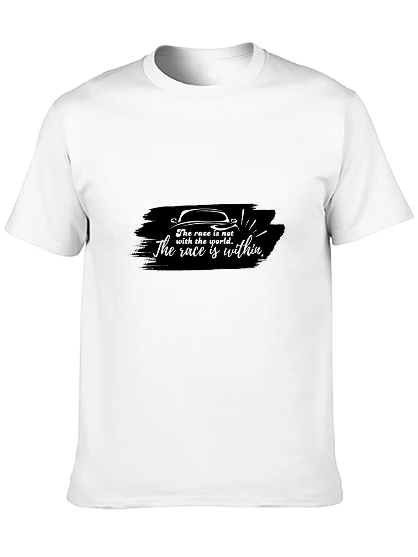 The Race Is Within Classic Fit Graphic Tee For Daily Comfort – Unisex Cotton Shirt
