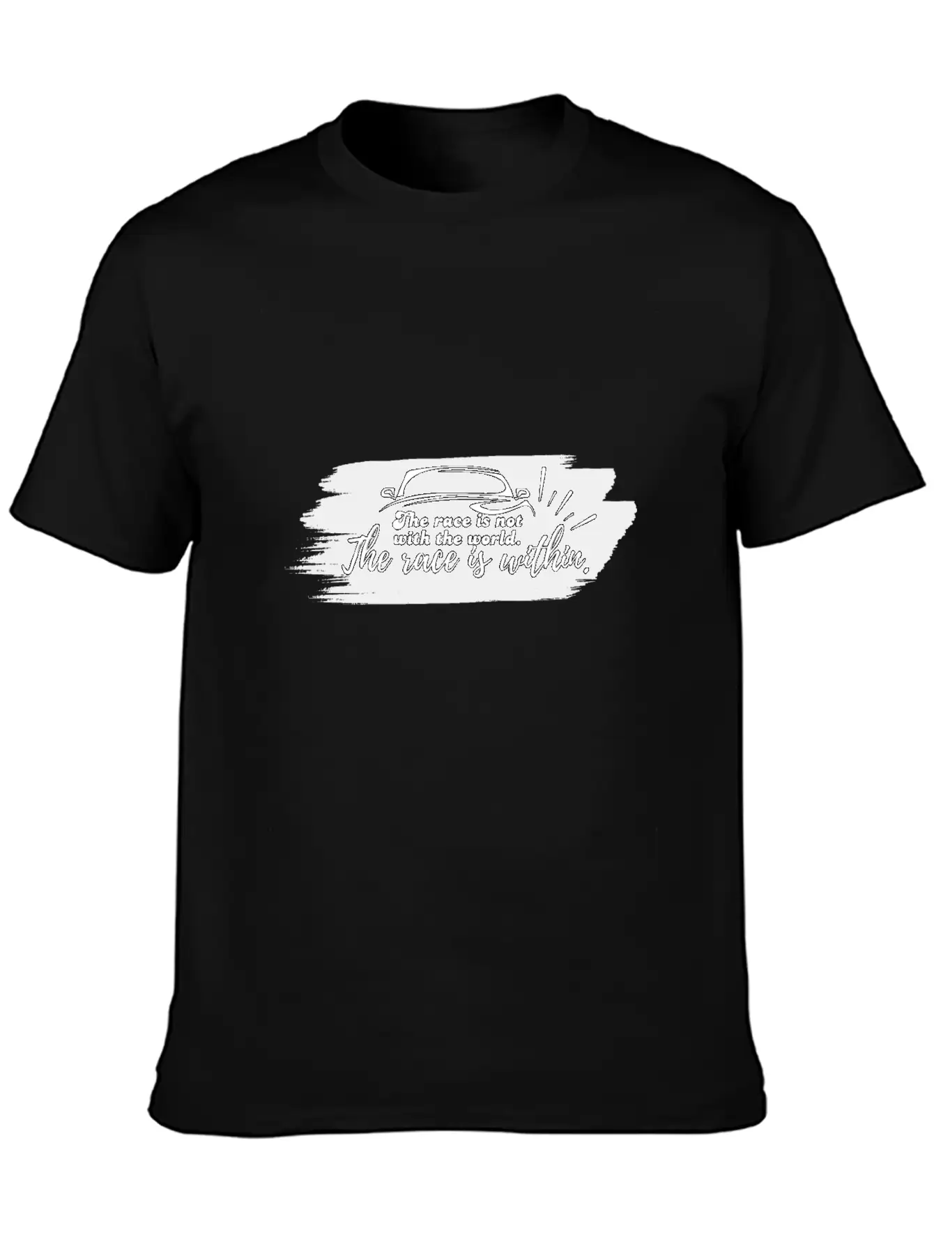 The Race Is Within Classic Fit Graphic Tee For Daily Comfort – Unisex Cotton Shirt