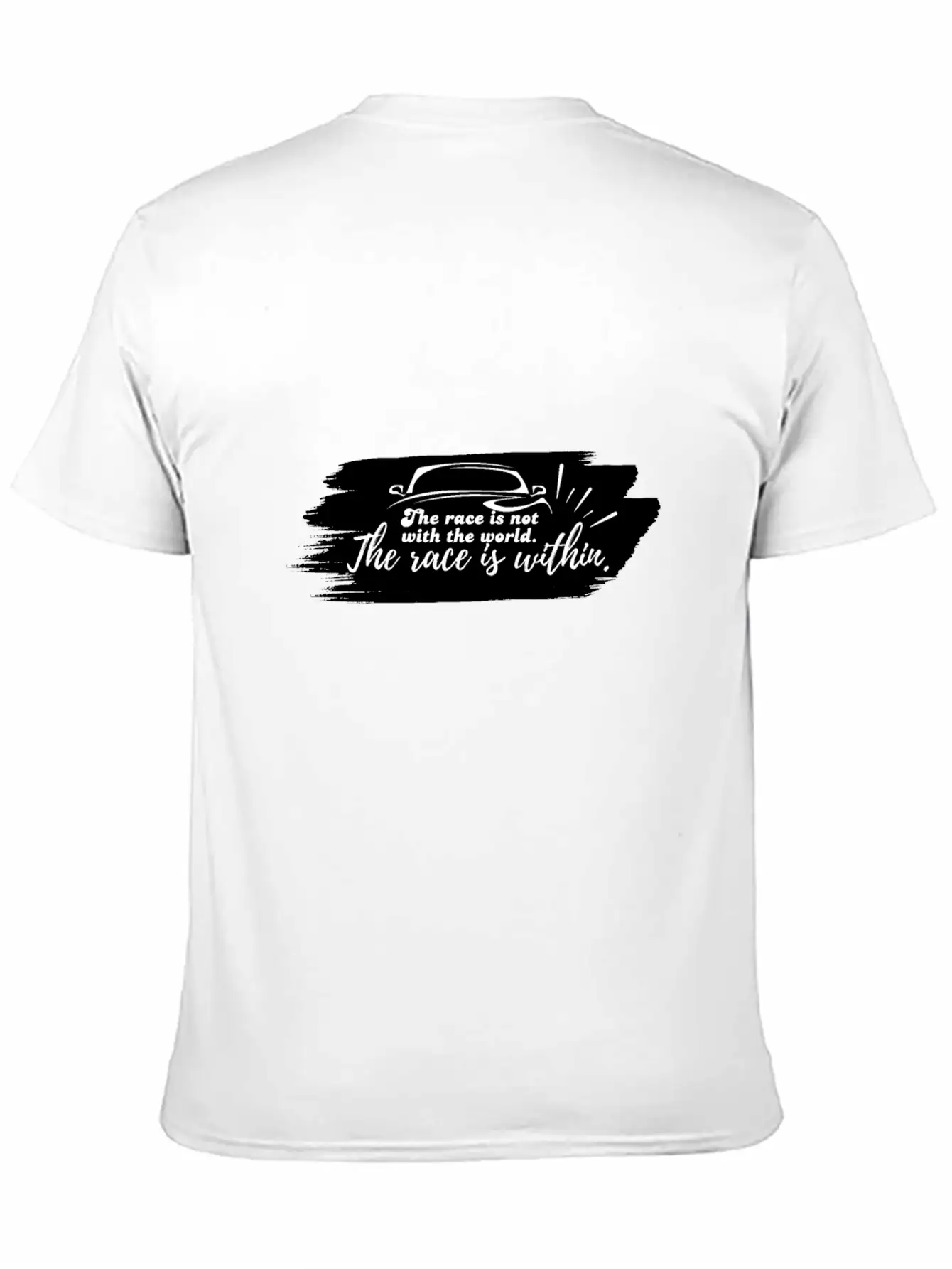 The Race Is Within Classic Fit Graphic Tee For Daily Comfort – Unisex Cotton Shirt