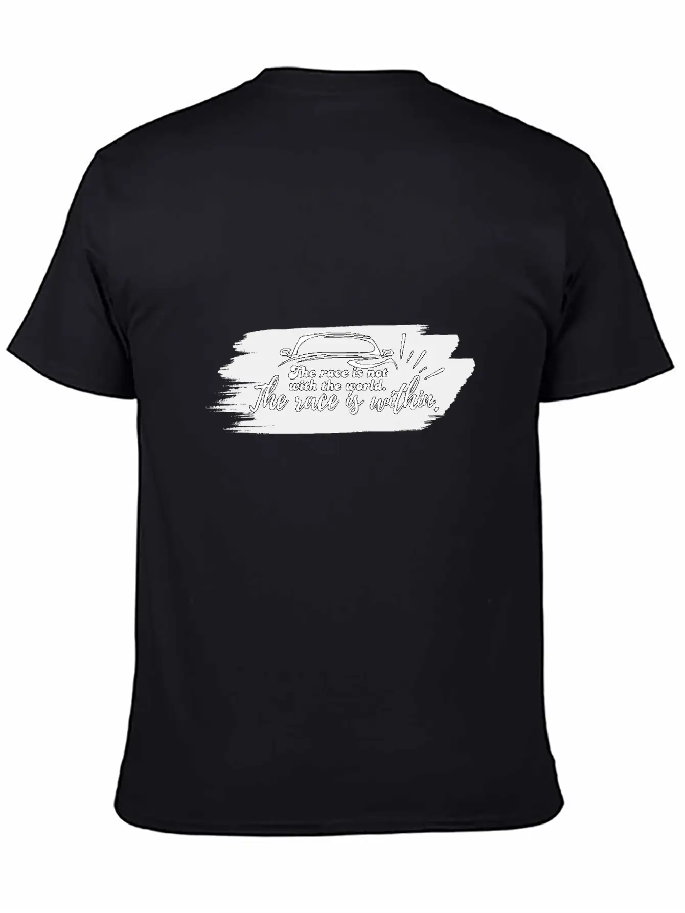 The Race Is Within Classic Fit Graphic Tee For Daily Comfort – Unisex Cotton Shirt