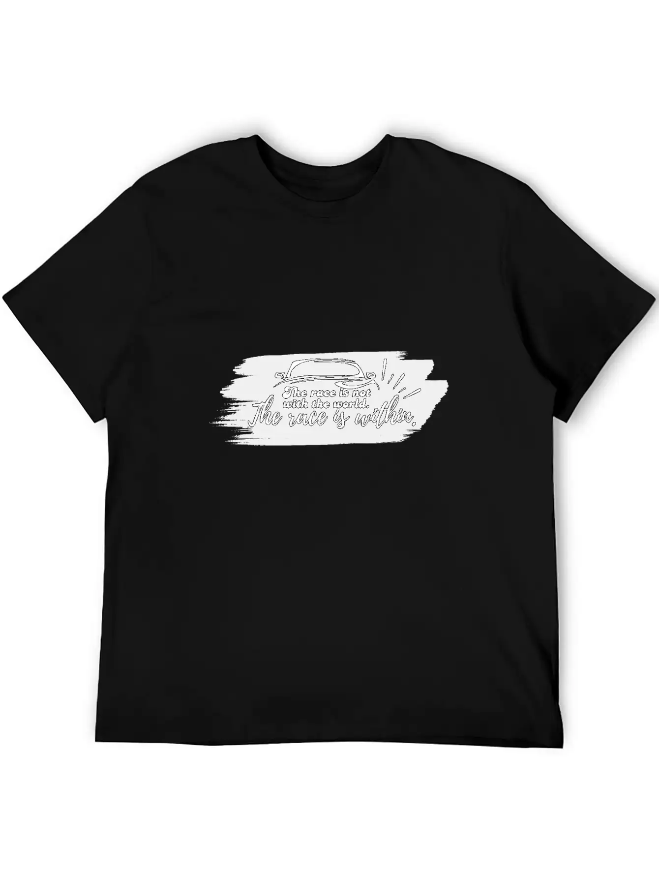 The Race Is Within Classic Fit Graphic Tee For Daily Comfort – Unisex Cotton Shirt