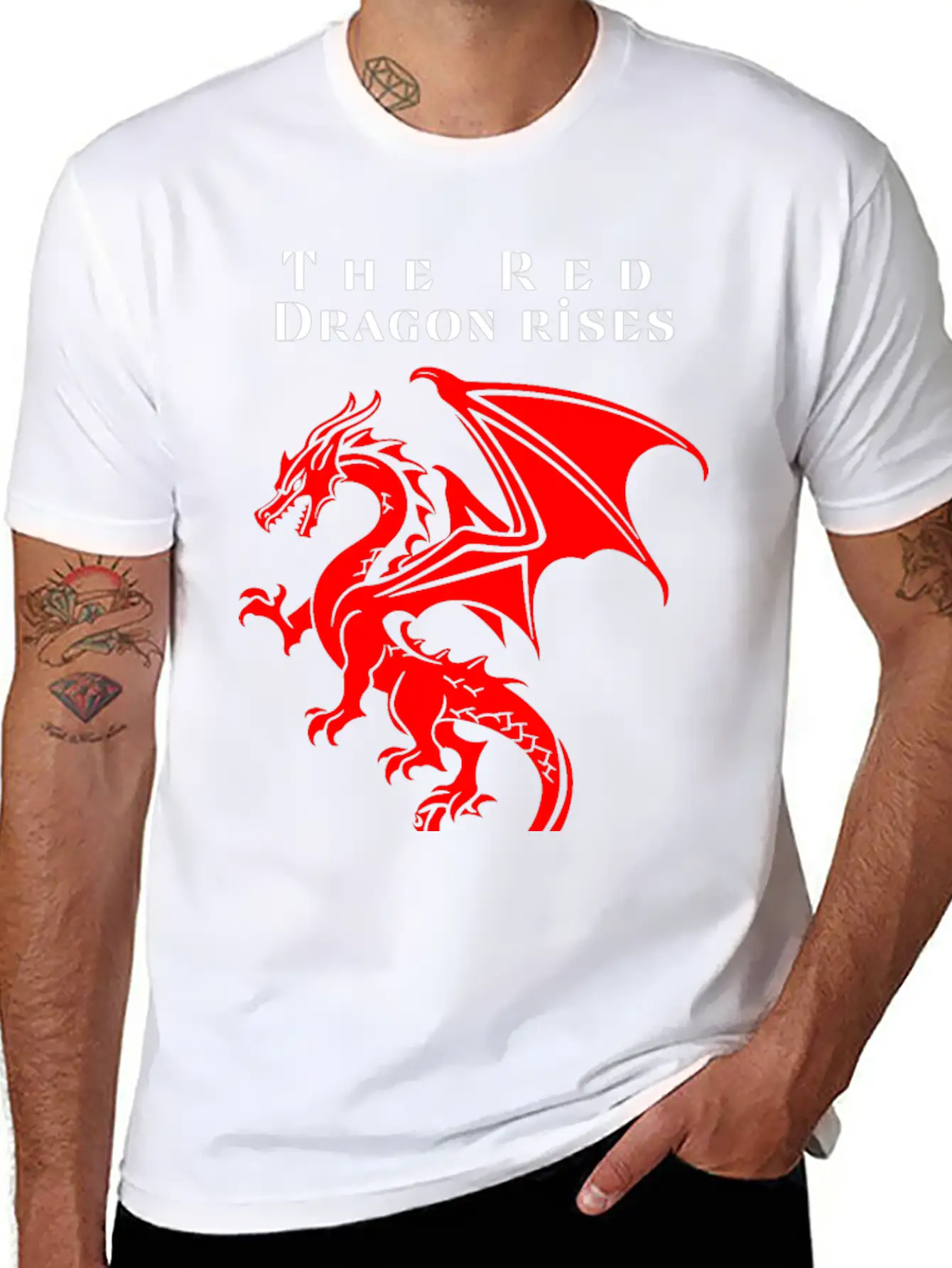 The Red Dragon Rises Essential Cotton Tee For Daily Outfits – Unisex Style
