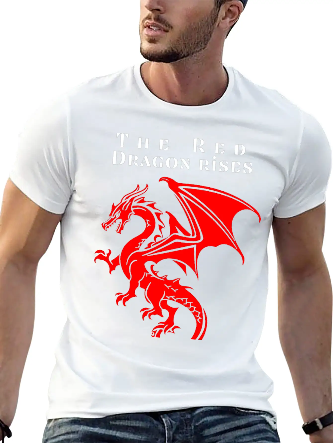 The Red Dragon Rises Essential Cotton Tee For Daily Outfits – Unisex Style