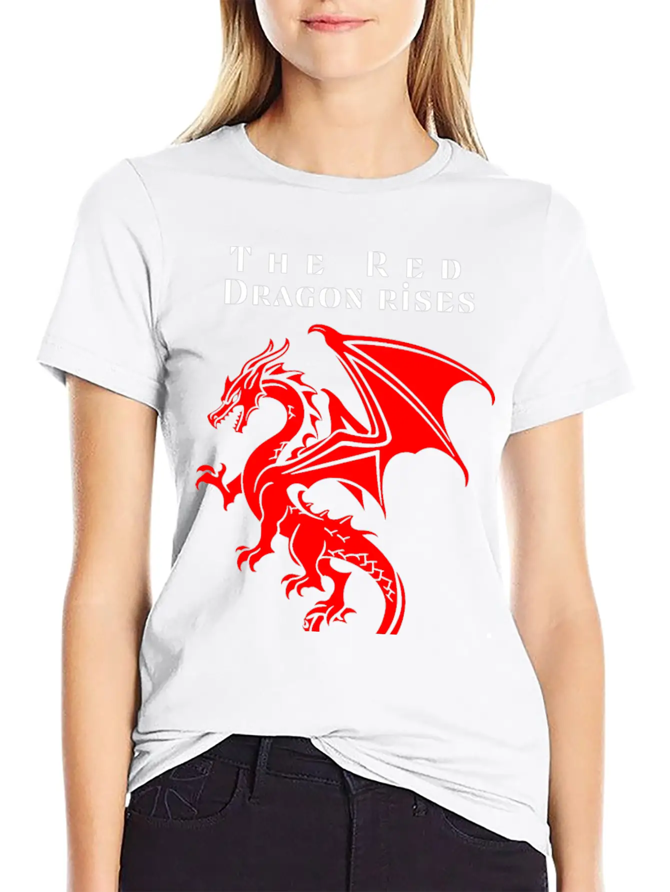 The Red Dragon Rises Essential Cotton Tee For Daily Outfits – Unisex Style
