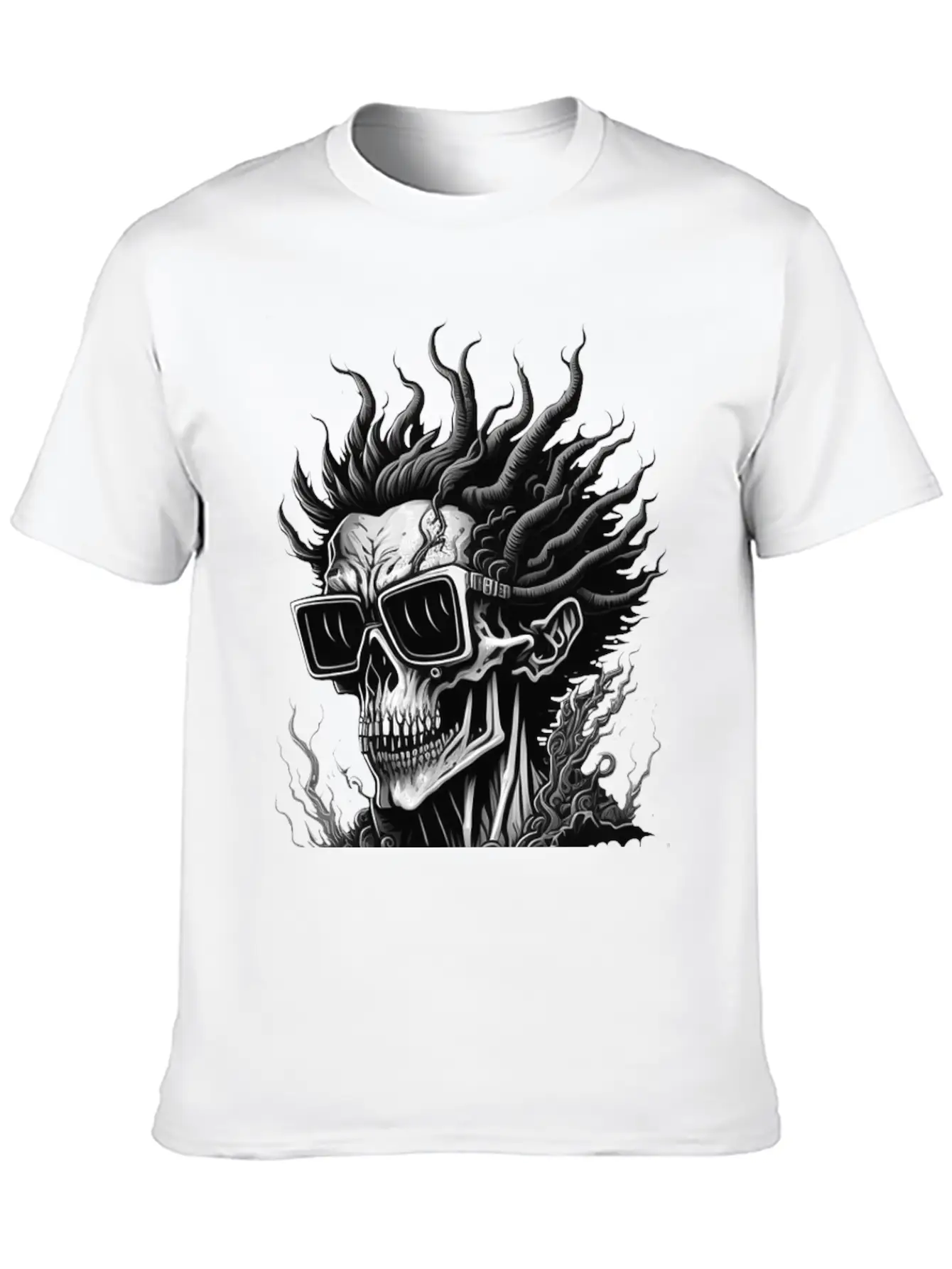 The Rockstar Skull Unisex Casual T-Shirt – Clean Design For Daily Comfort