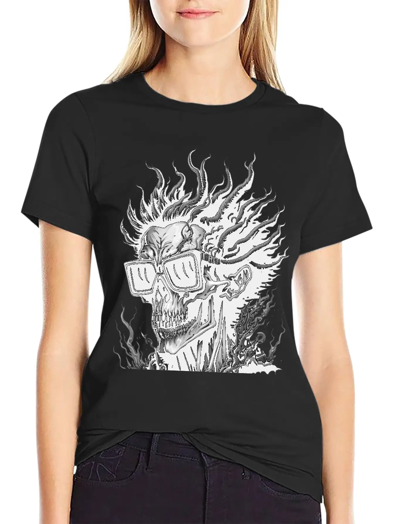 The Rockstar Skull Unisex Casual T-Shirt – Clean Design For Daily Comfort