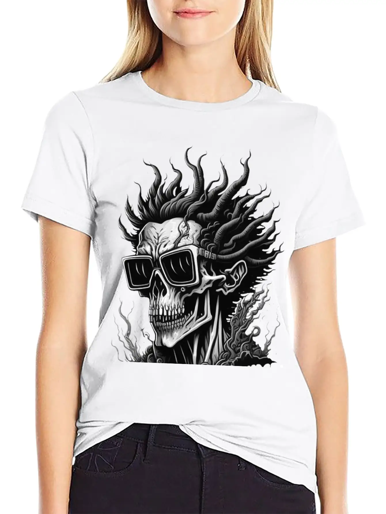 The Rockstar Skull Unisex Casual T-Shirt – Clean Design For Daily Comfort