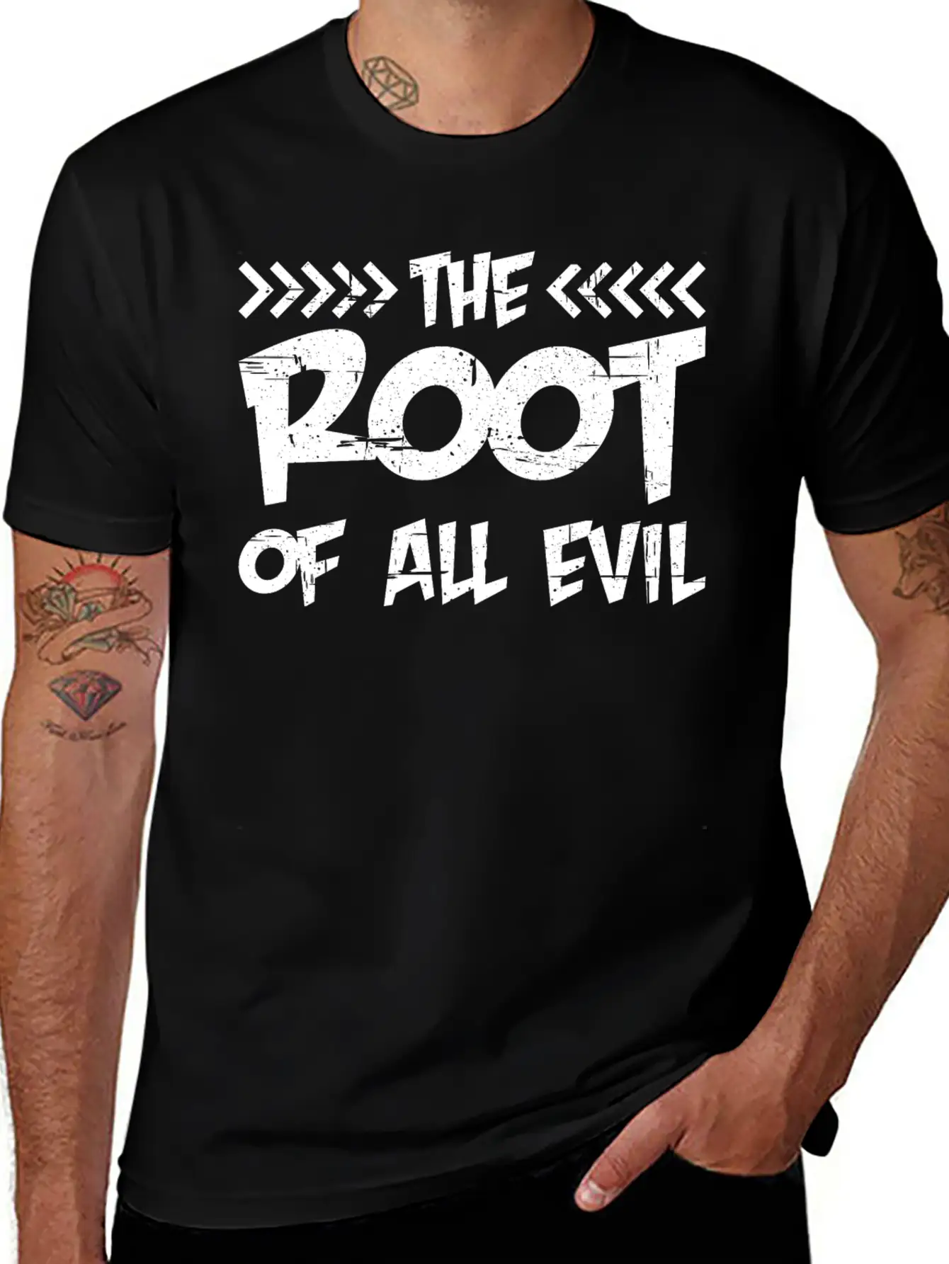 The Root Of All Evil 6 Classic Fit Graphic Tee For Daily Comfort – Unisex Cotton Shirt
