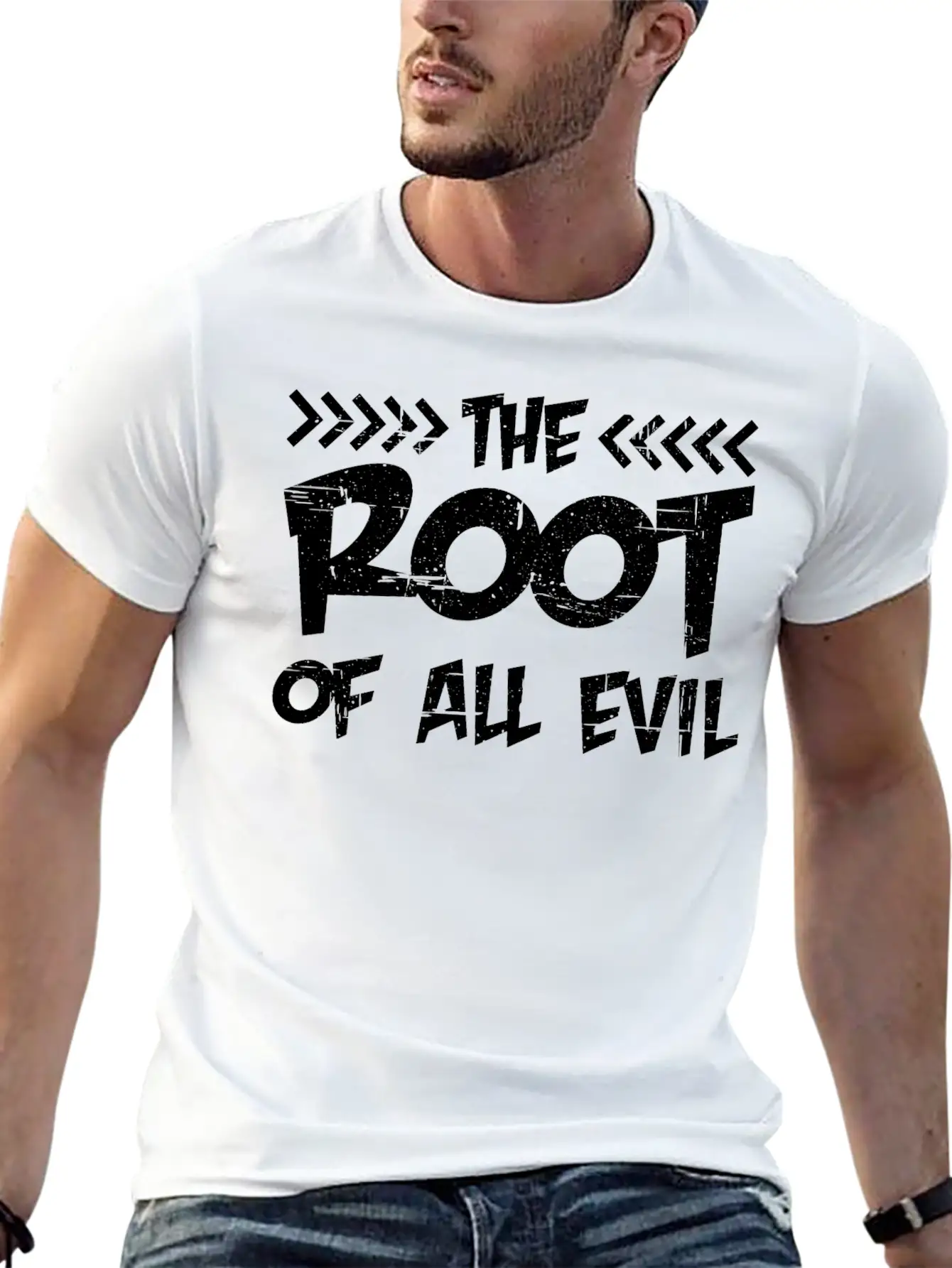 The Root Of All Evil 6 Classic Fit Graphic Tee For Daily Comfort – Unisex Cotton Shirt