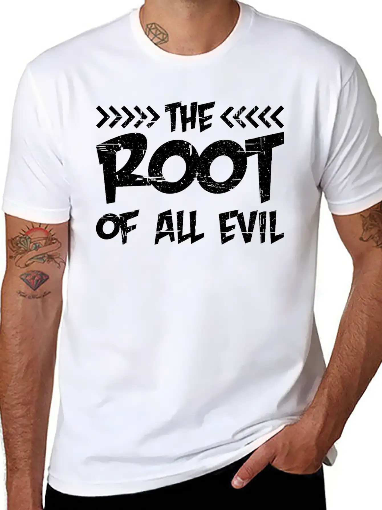 The Root Of All Evil 6 Classic Fit Graphic Tee For Daily Comfort – Unisex Cotton Shirt
