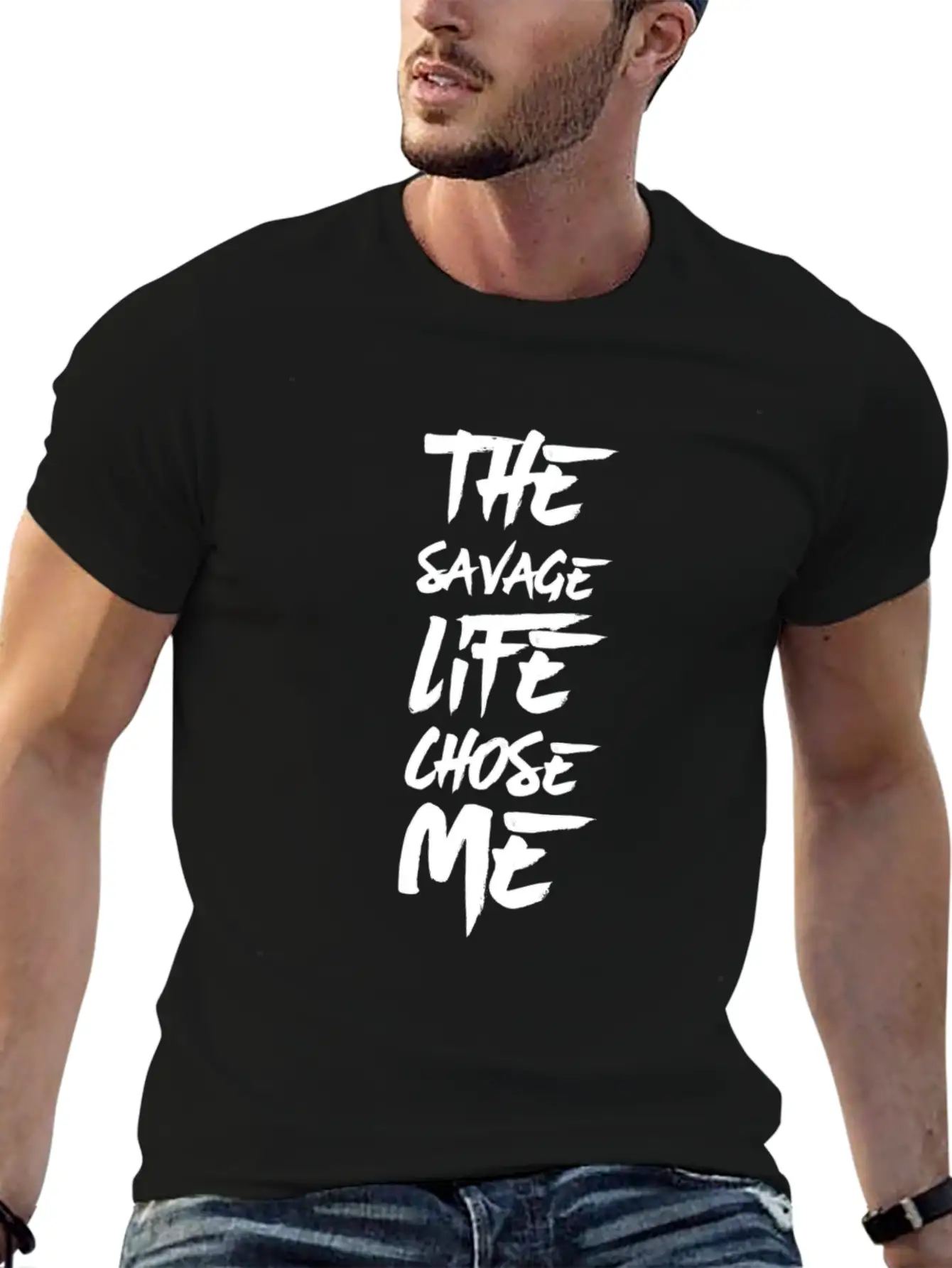 The Savage Life Chose Me Relaxed Everyday Tee – Lightweight And Durable Cotton