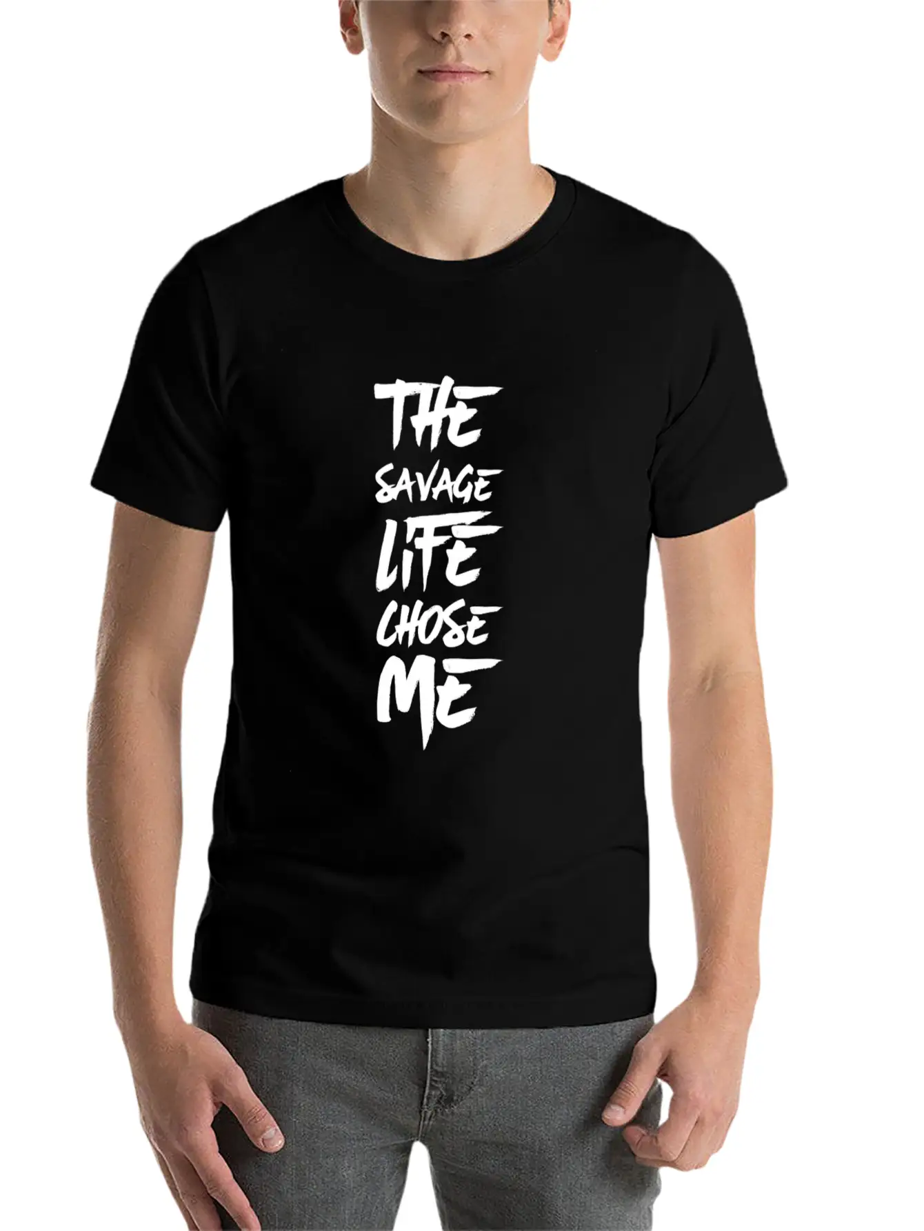 The Savage Life Chose Me Relaxed Everyday Tee – Lightweight And Durable Cotton