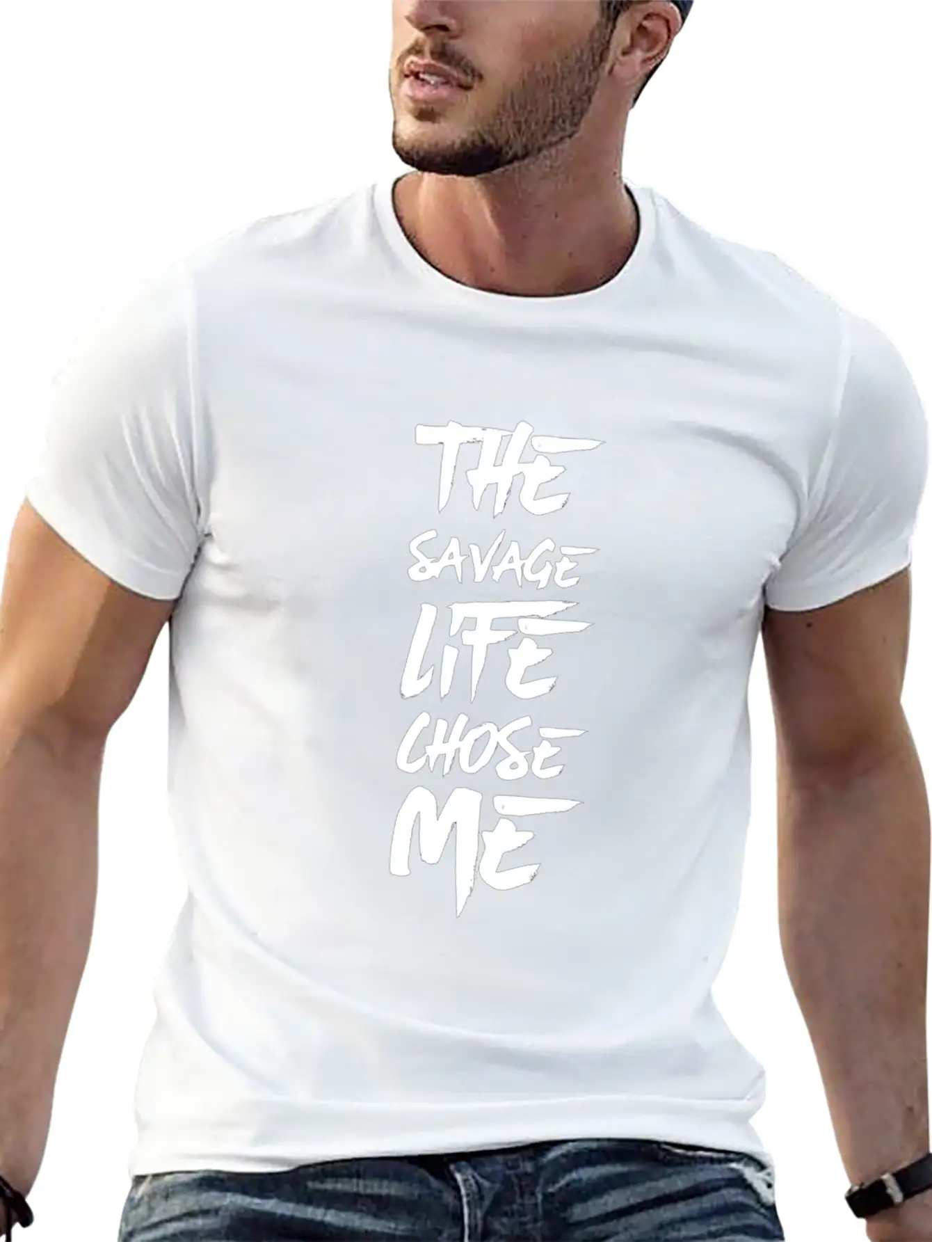 The Savage Life Chose Me Relaxed Everyday Tee – Lightweight And Durable Cotton